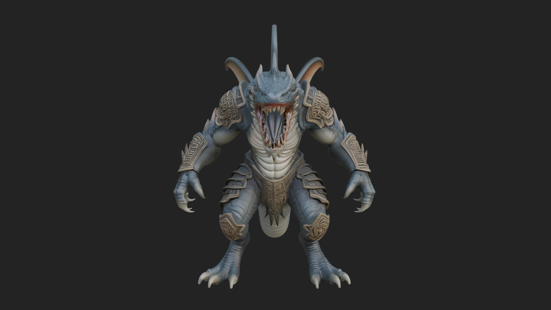Winged Dragon Demon Statue Design 14 3D Print Model 3D Model