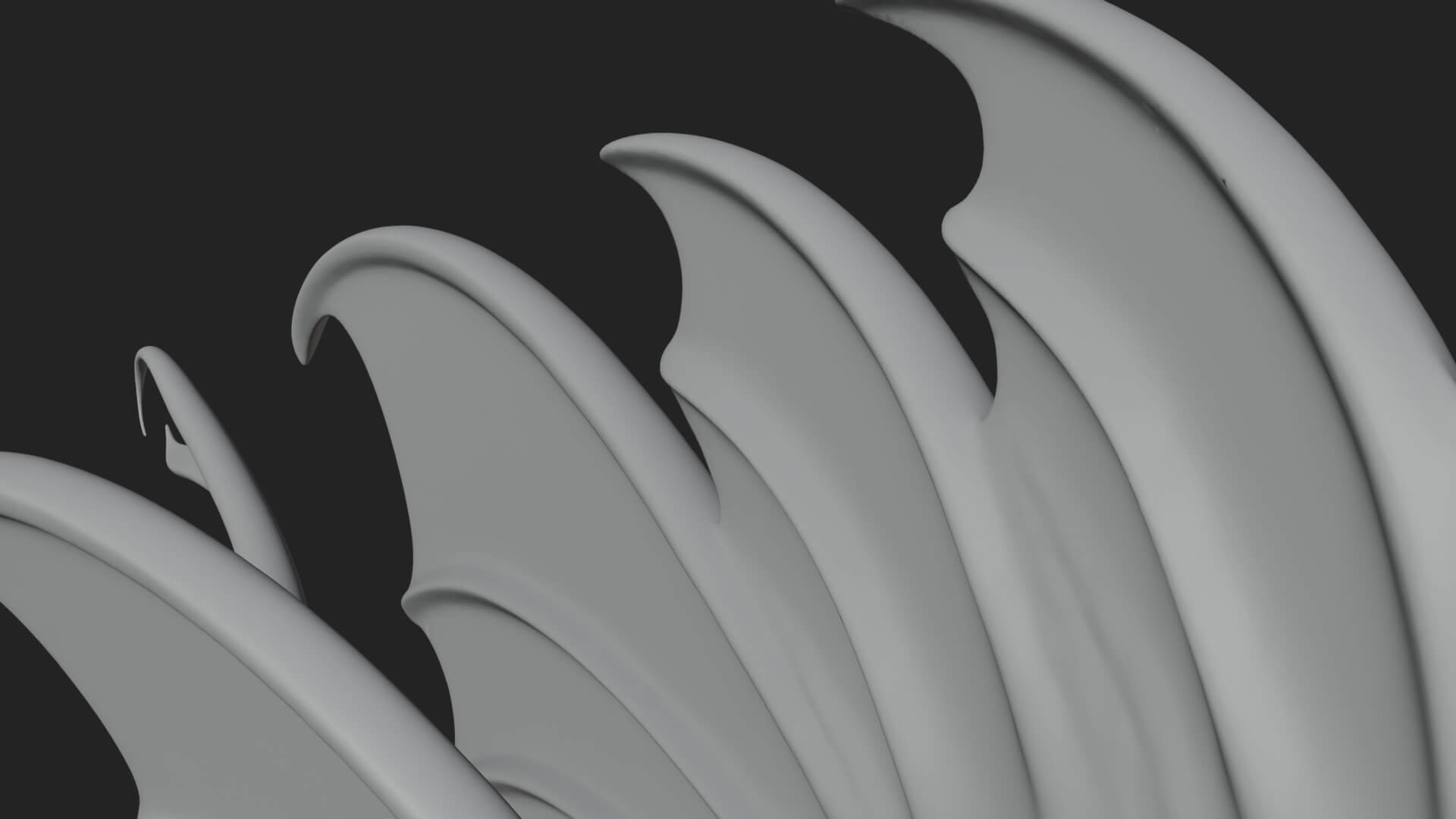 Winged Dragon Demon Statue Design 14 3D Print Model 3D Model