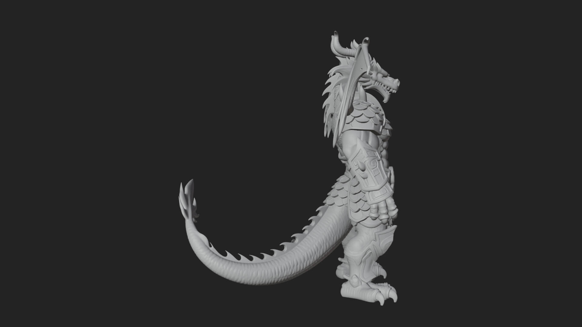 Winged Dragon Demon Statue Design 15 3D Print Model 3D Model