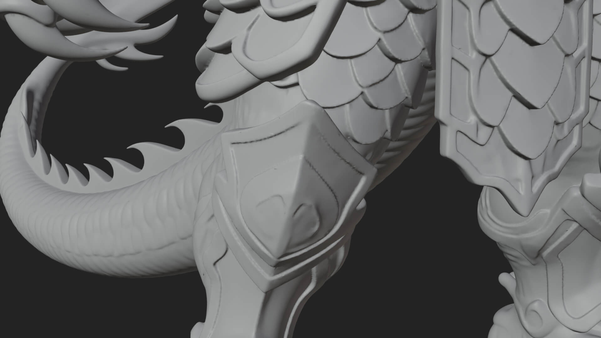 Winged Dragon Demon Statue Design 15 3D Print Model 3D Model