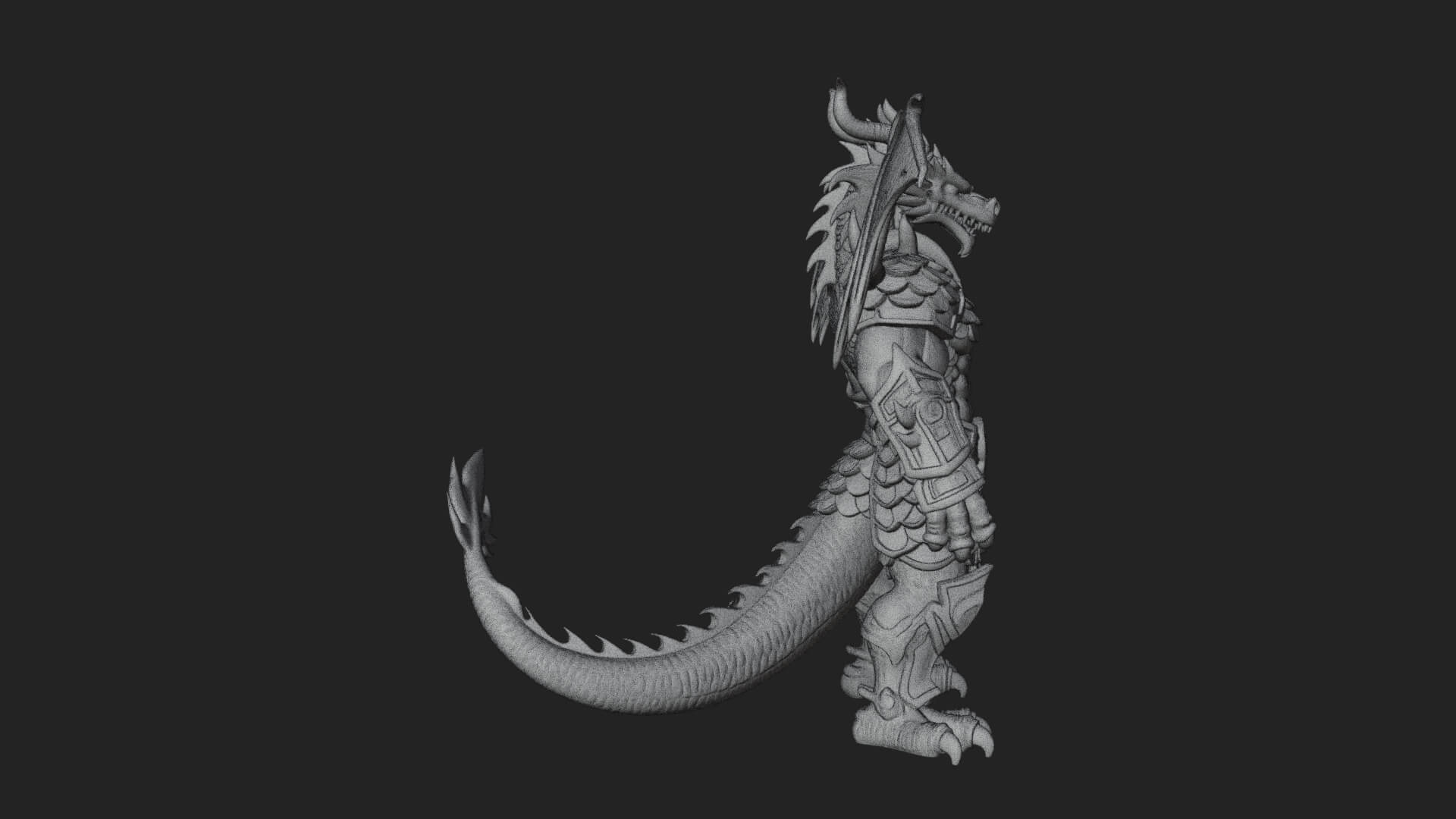 Winged Dragon Demon Statue Design 15 3D Print Model 3D Model