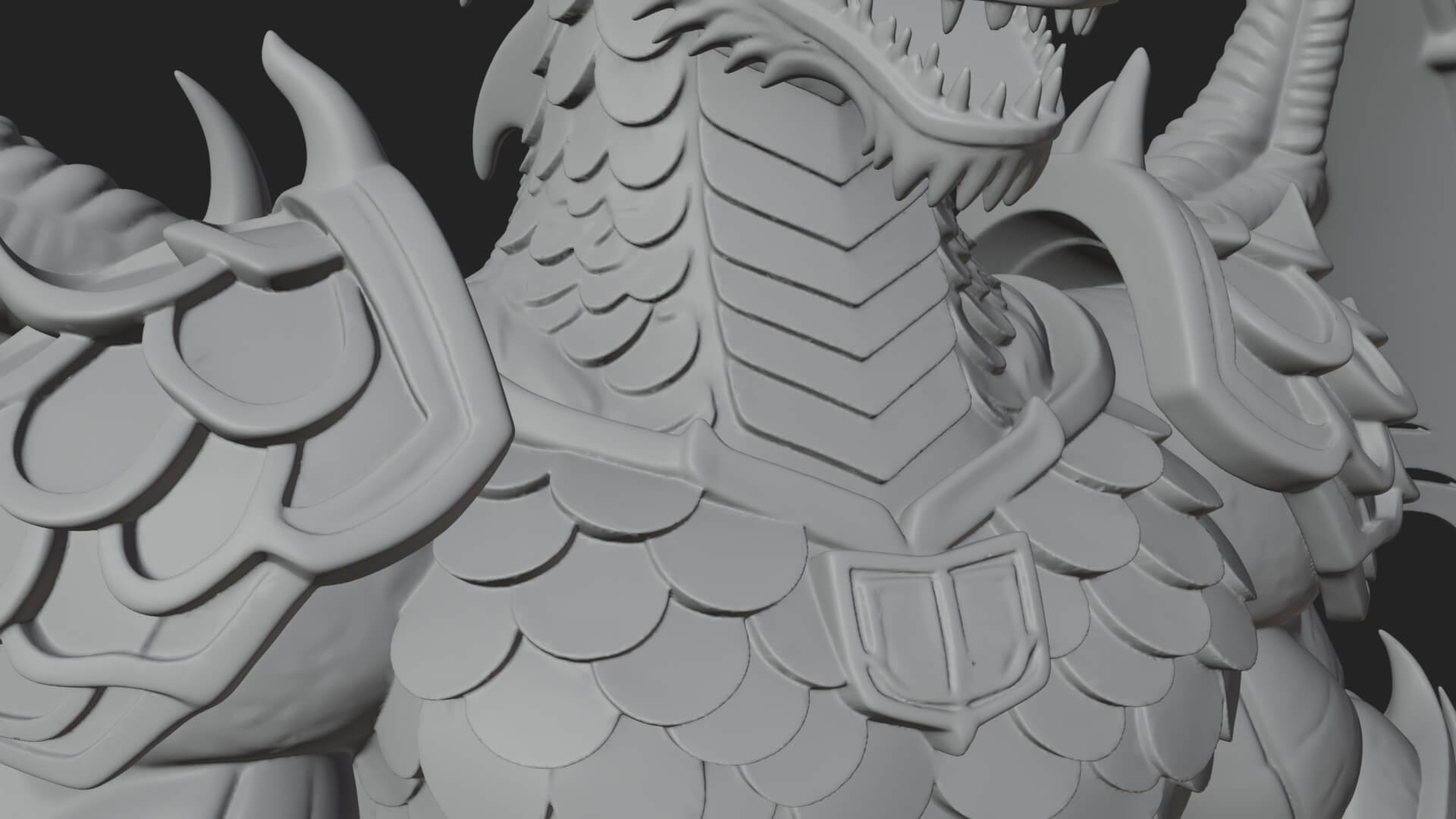 Winged Dragon Demon Statue Design 16 3D Print Model 3D Model