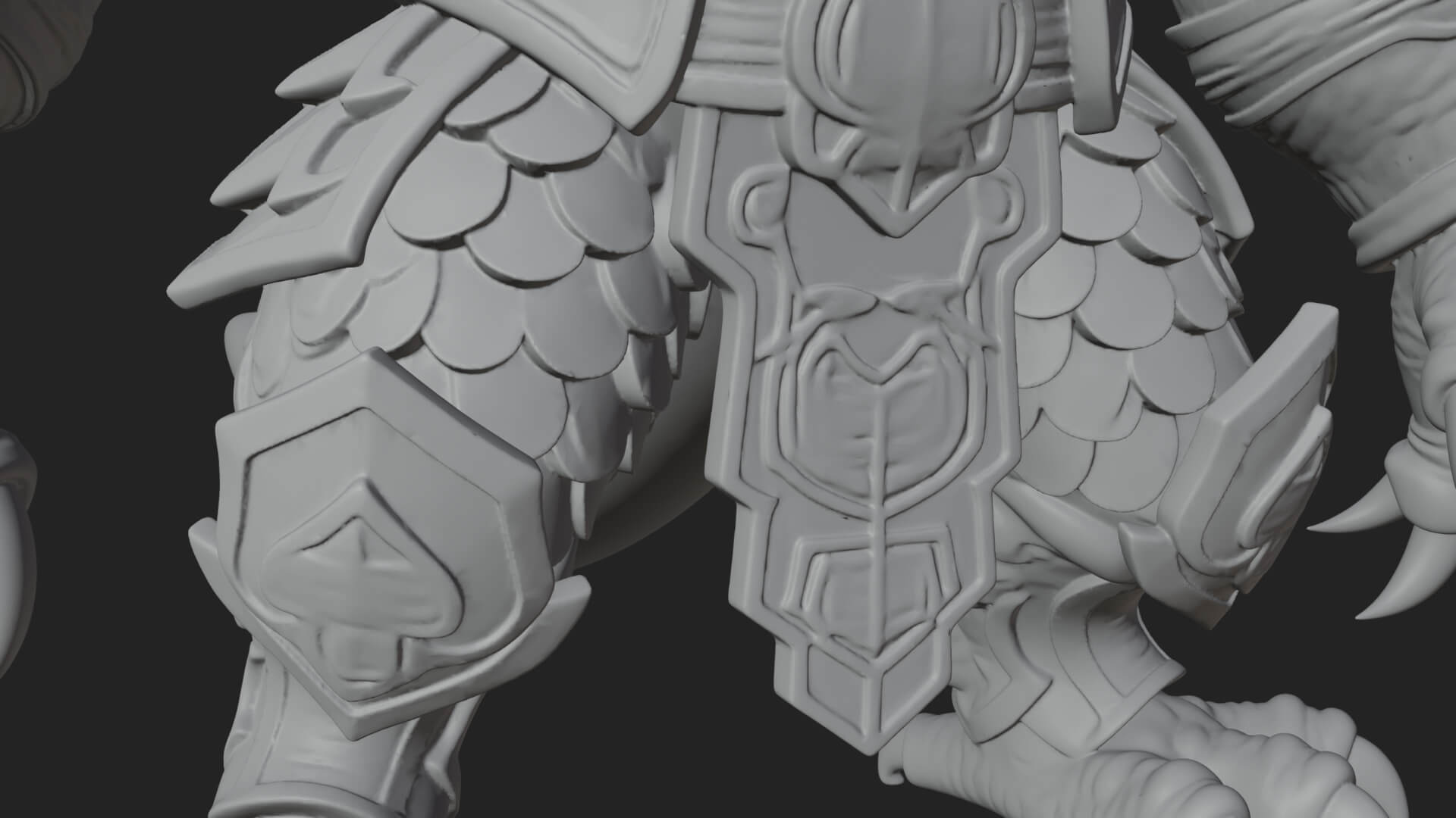 Winged Dragon Demon Statue Design 16 3D Print Model 3D Model
