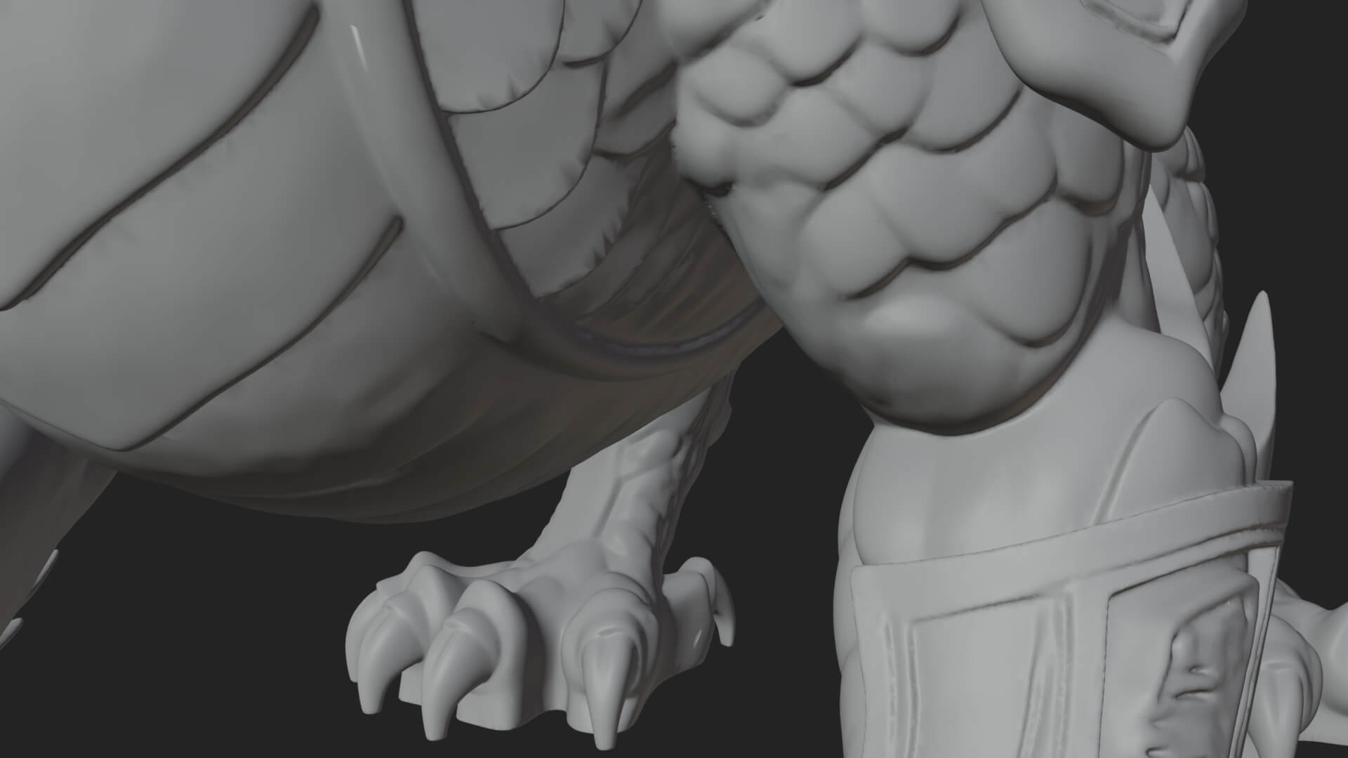 Winged Dragon Demon Statue Design 18 3D Print Model 3D Model