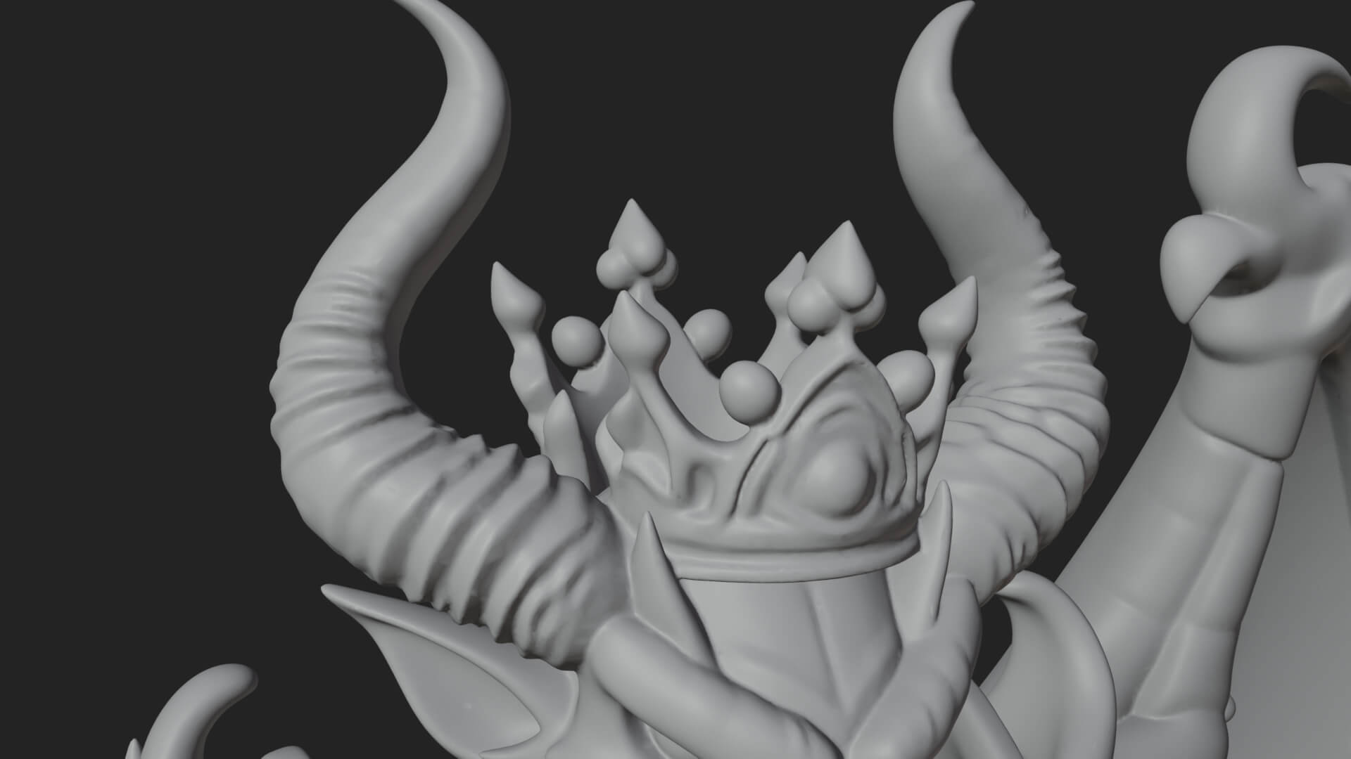 Winged Dragon Demon Statue Design 20 3D Print Model 3D Model
