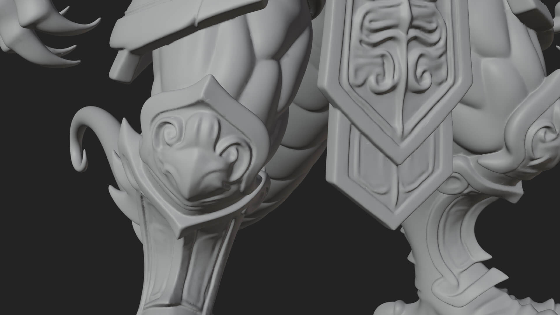 Winged Dragon Demon Statue Design 20 3D Print Model 3D Model