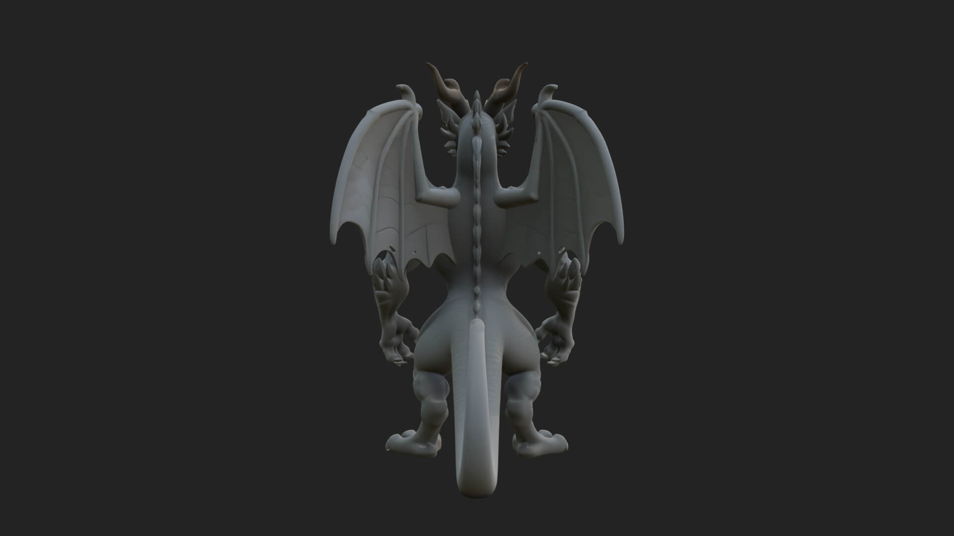 Winged Dragon Demon Statue Design 23 3D Print Model 3D Model