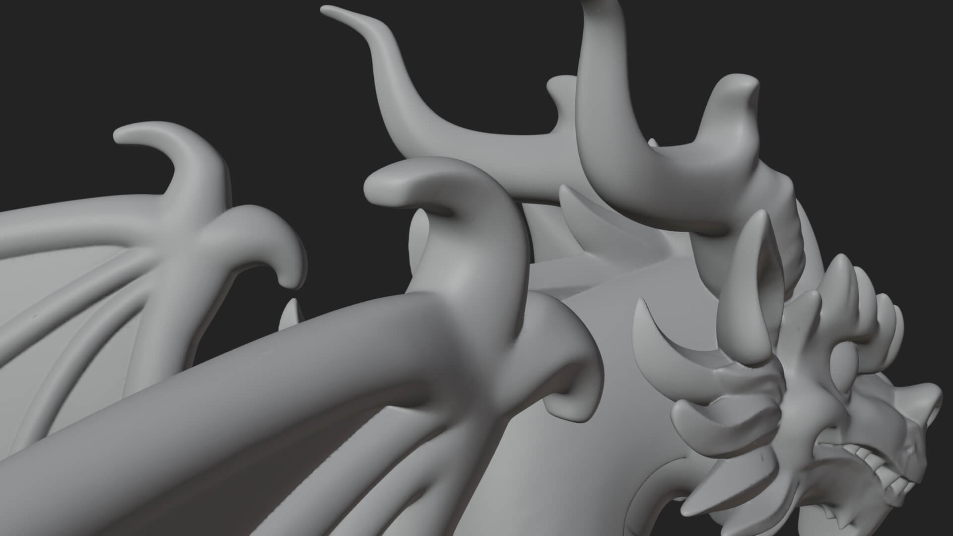 Winged Dragon Demon Statue Design 23 3D Print Model 3D Model