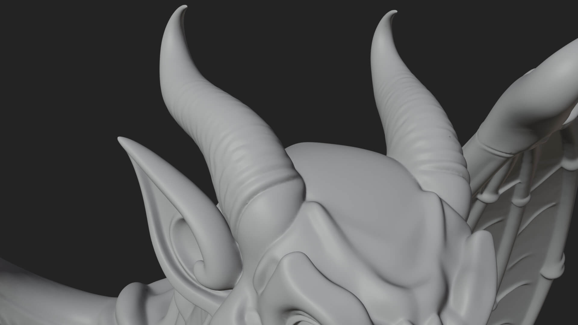 Winged Dragon Demon Statue Design 25 3D Print Model 3D Model