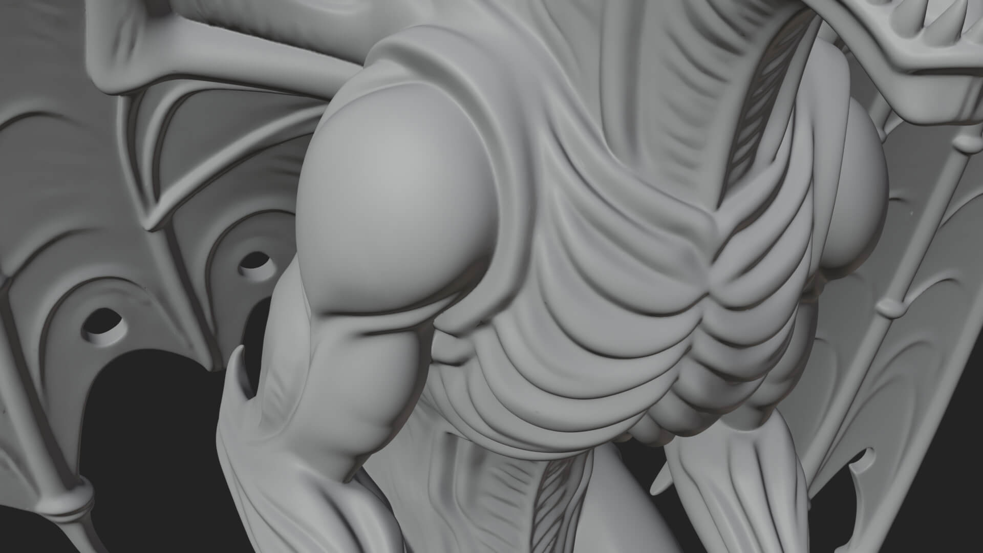 Winged Dragon Demon Statue Design 25 3D Print Model 3D Model