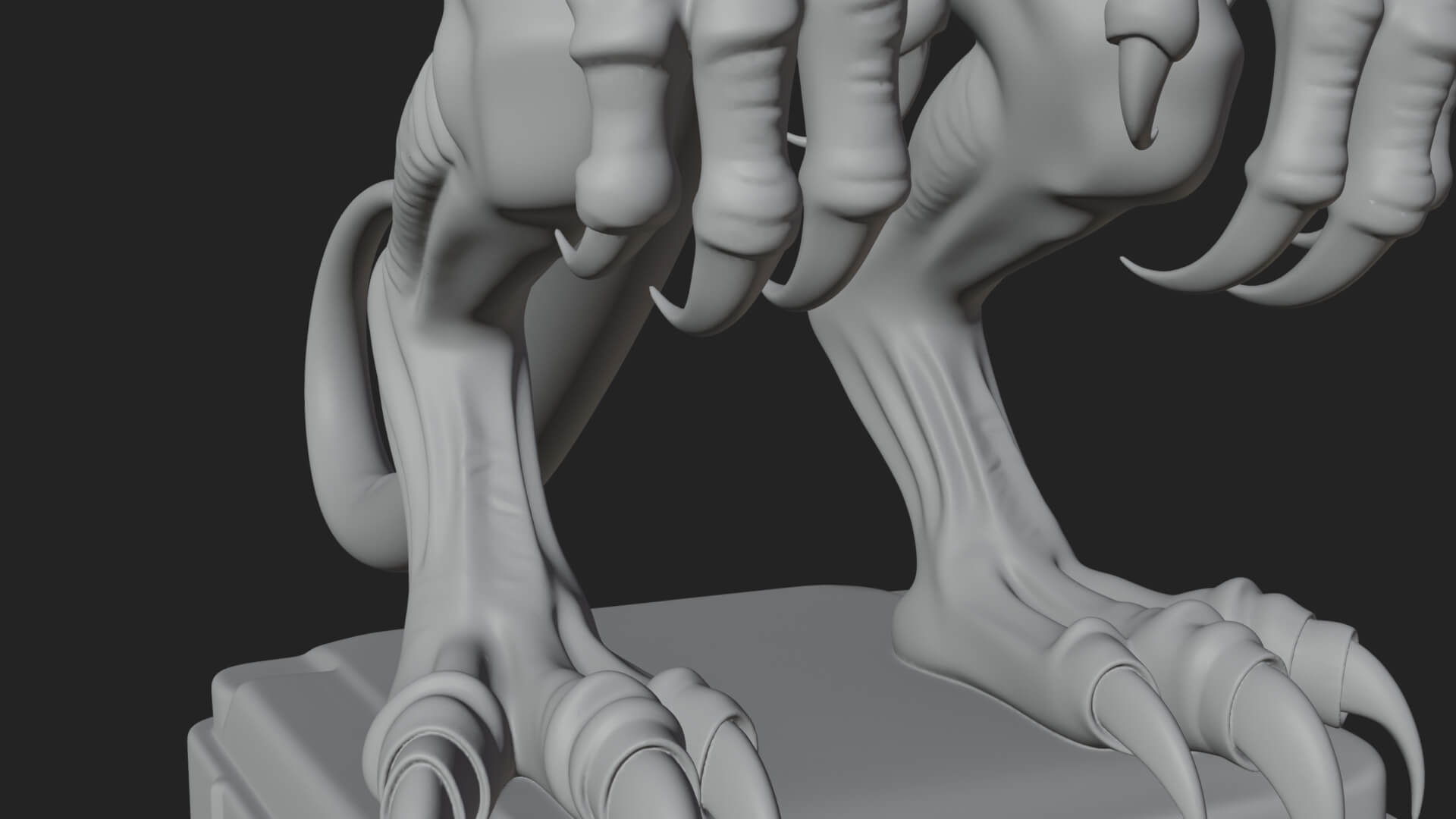Winged Dragon Demon Statue Design 25 3D Print Model 3D Model
