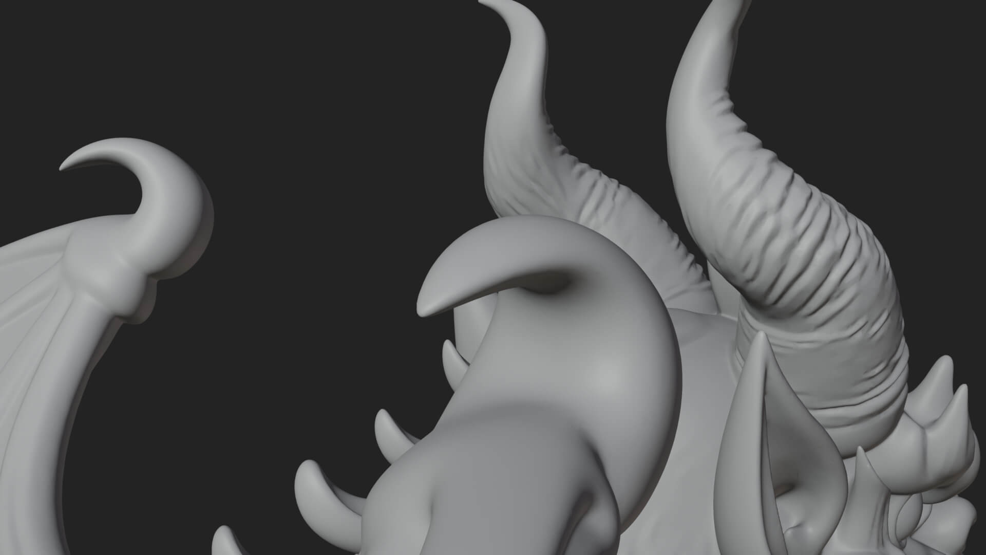 Winged Dragon Demon Statue Design 27 3D Print Model 3D Model