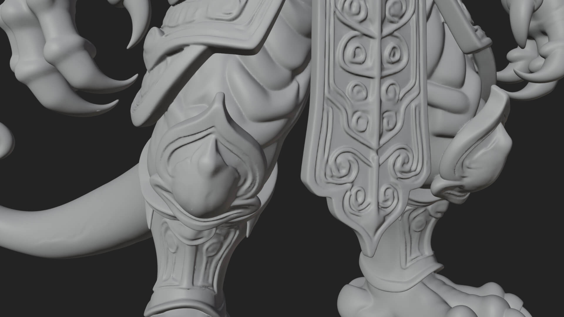 Winged Dragon Demon Statue Design 29 3D Print Model 3D Model