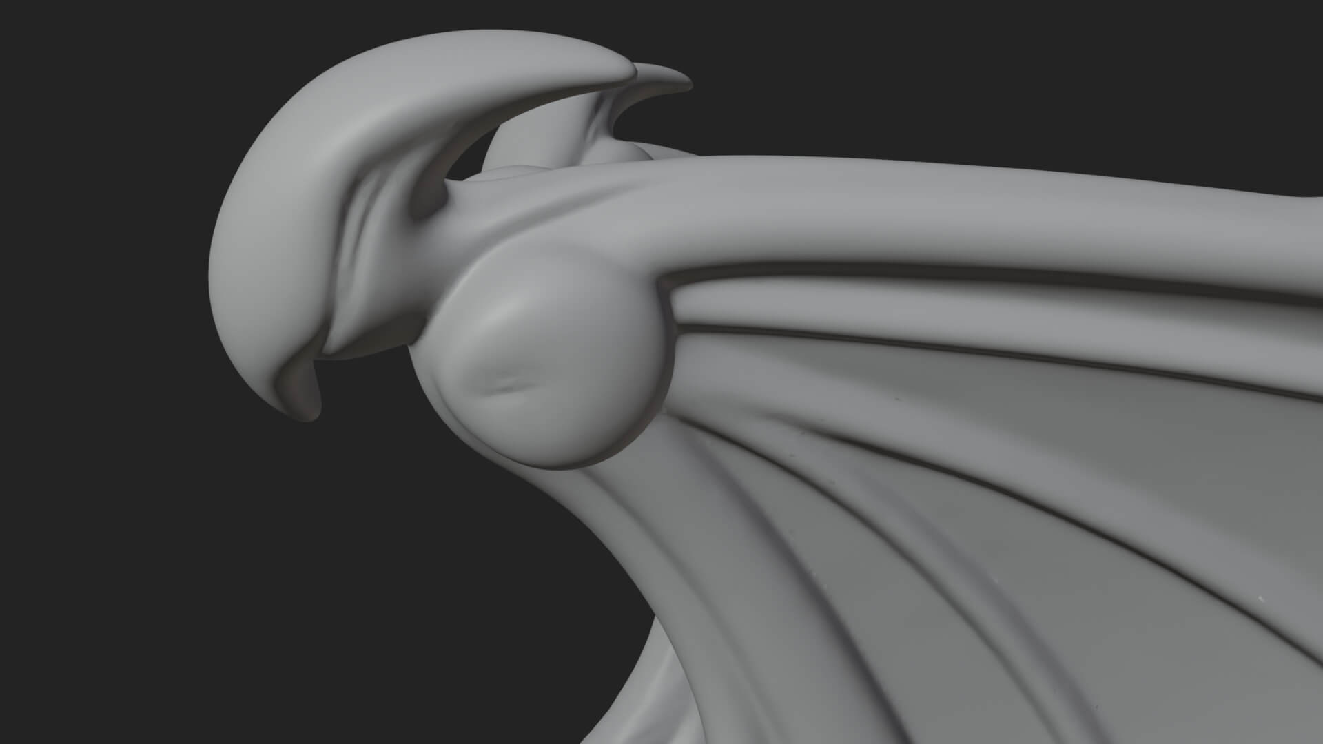Winged Dragon Demon Statue Design 30 3D Print Model 3D Model