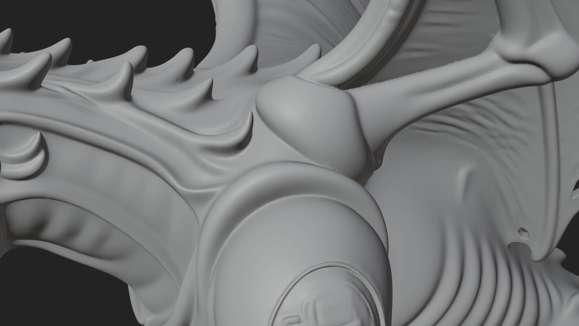 Winged Dragon Demon Statue Design 31 3D Print Model 3D Model