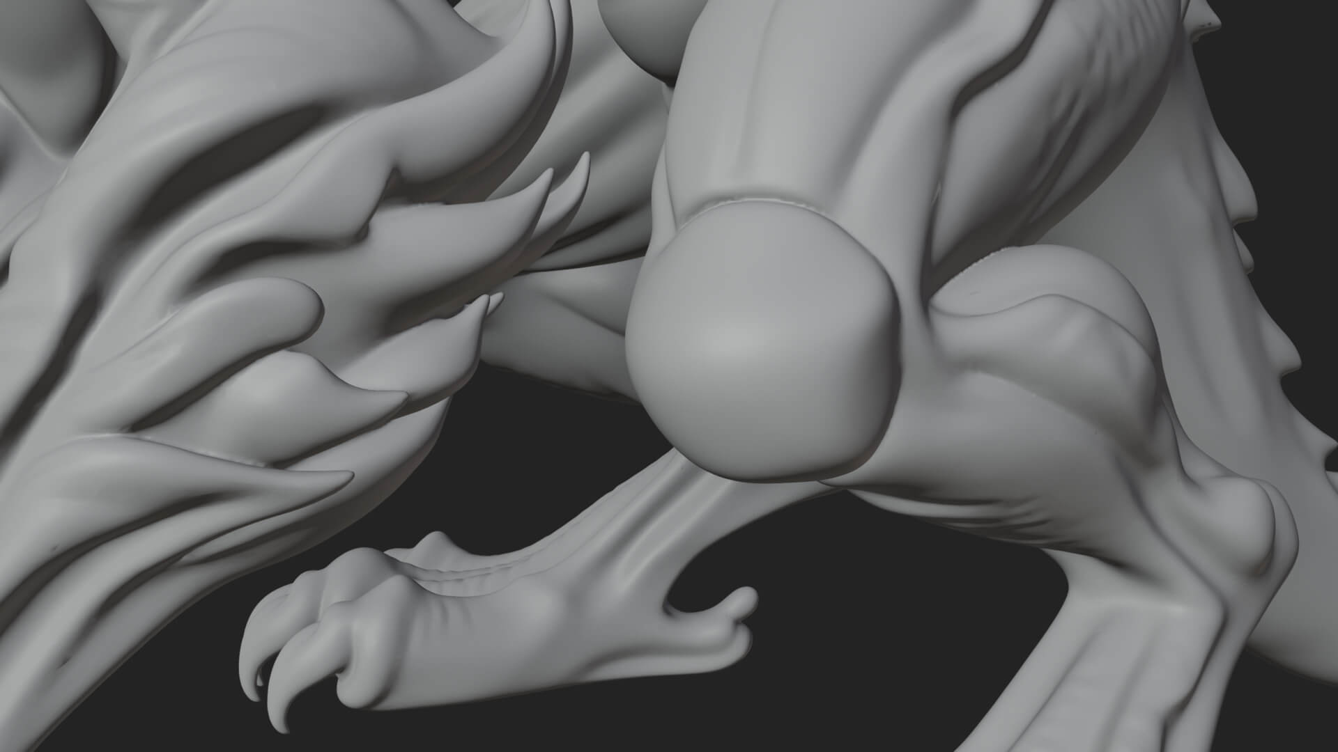Winged Dragon Demon Statue Design 31 3D Print Model 3D Model