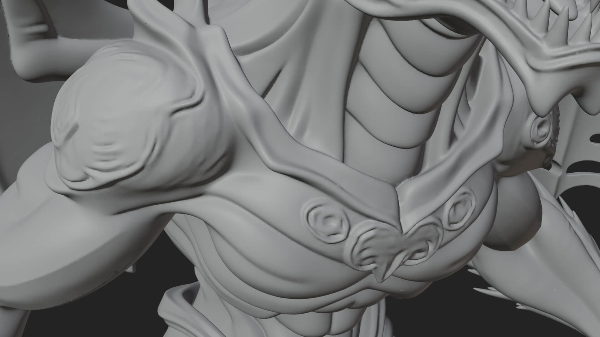 Winged Dragon Demon Statue Design 32 3D Print Model 3D Model