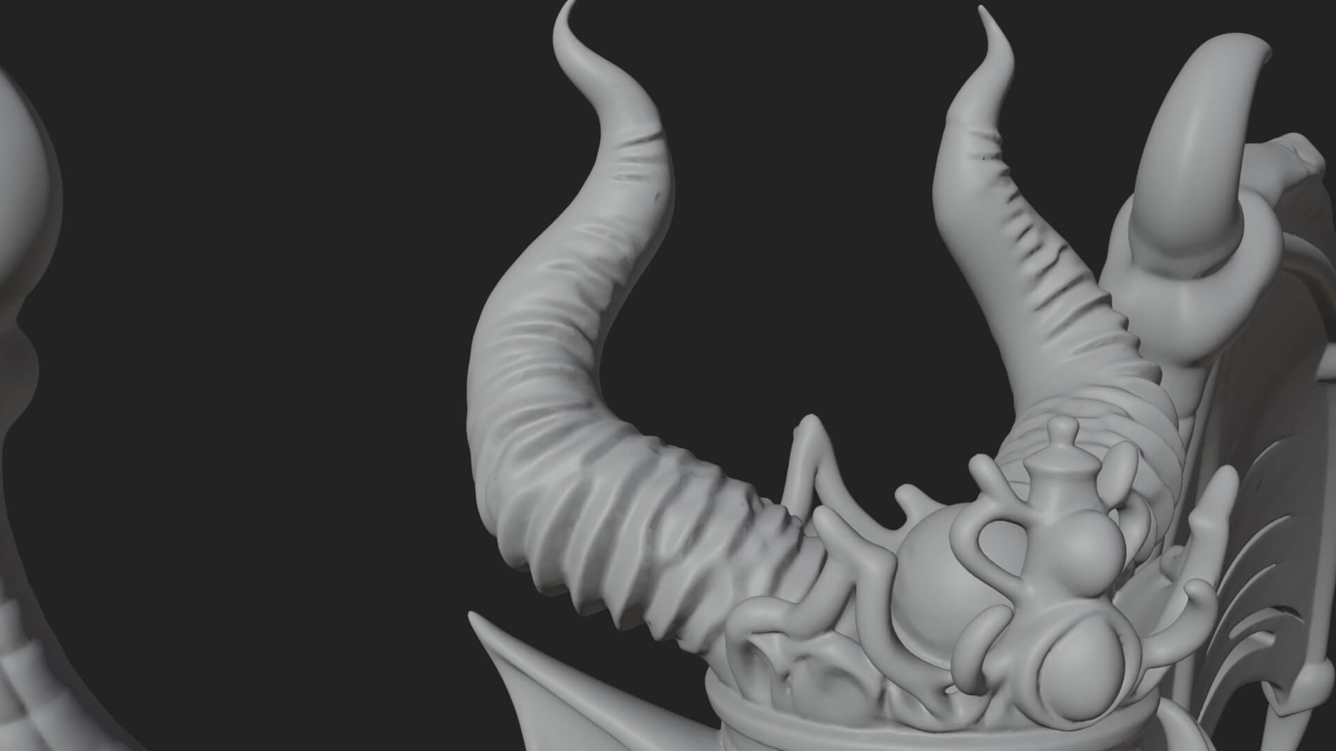 Winged Dragon Demon Statue Design 33 3D Print Model 3D Model