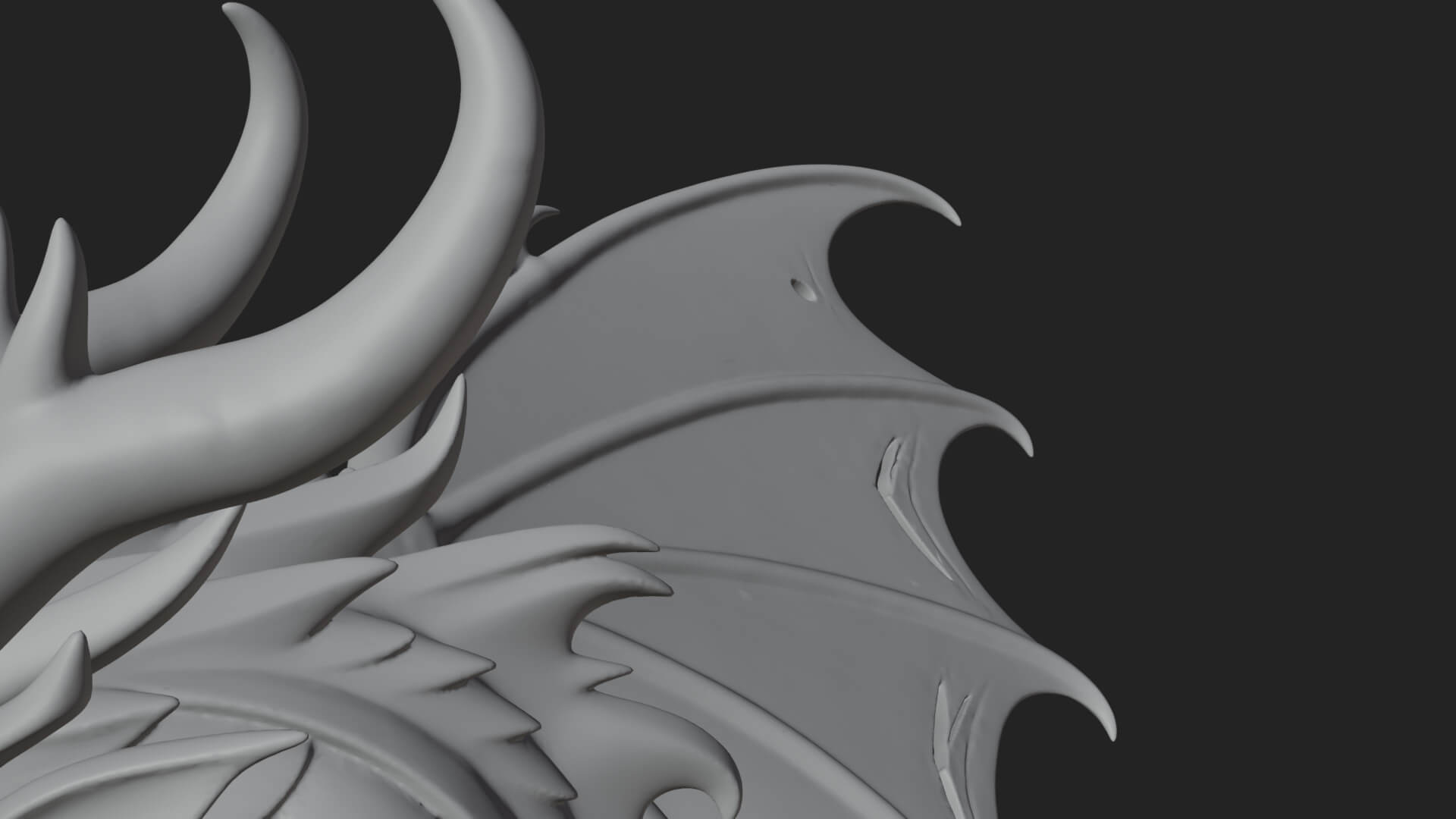 Winged Dragon Statue Design 11 3D Print Model 3D Model