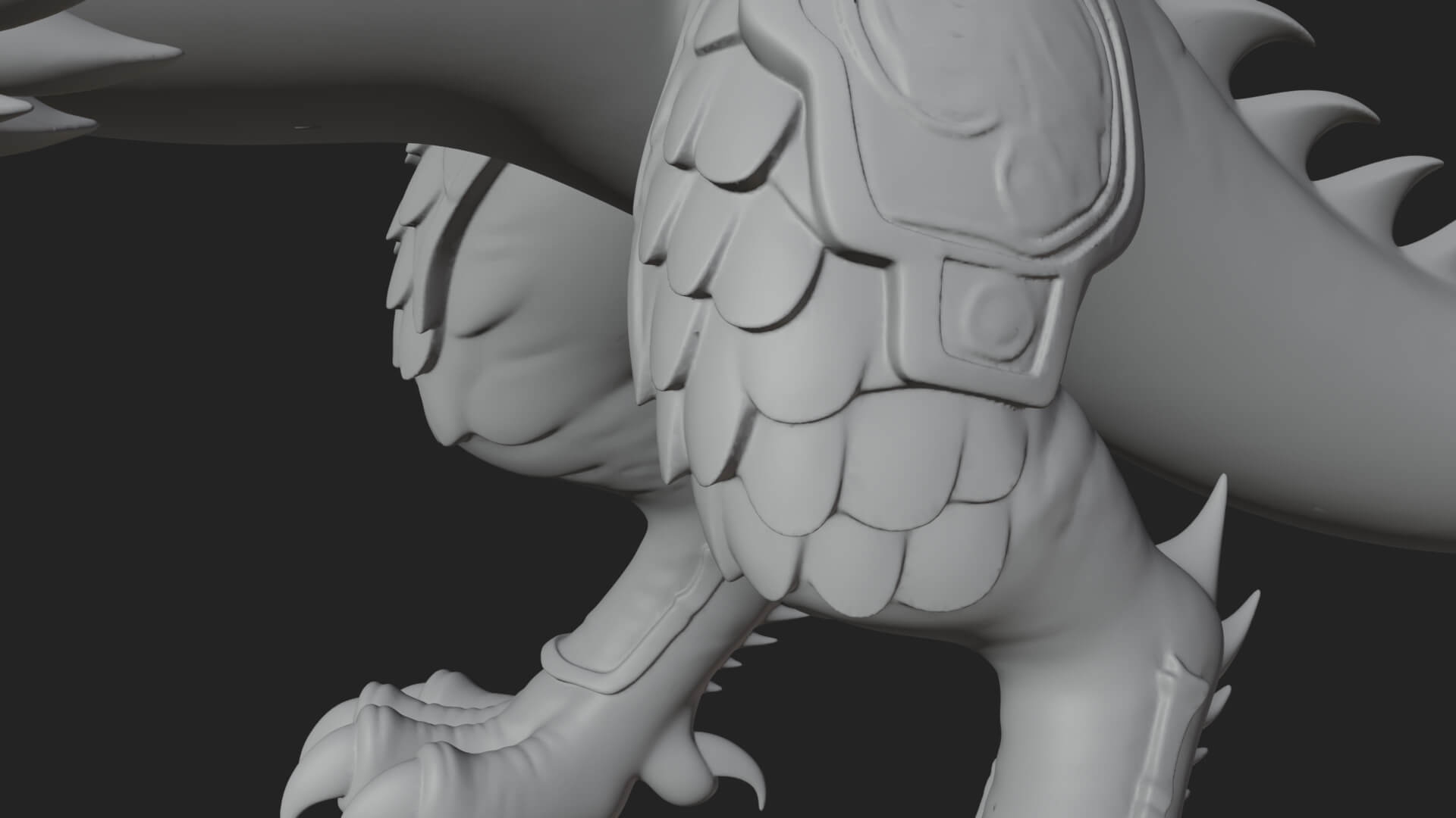 Winged Dragon Statue Design 11 3D Print Model 3D Model