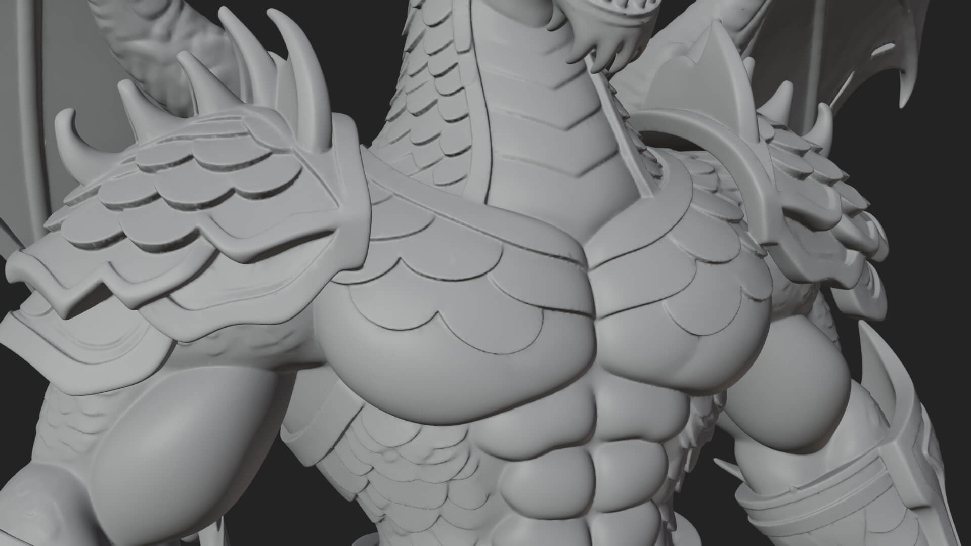 Winged Dragon Statue Design 13 3D Print Model 3D Model