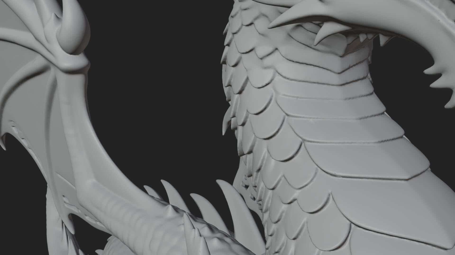 Winged Dragon Statue Design 16 3D Print Model 3D Model