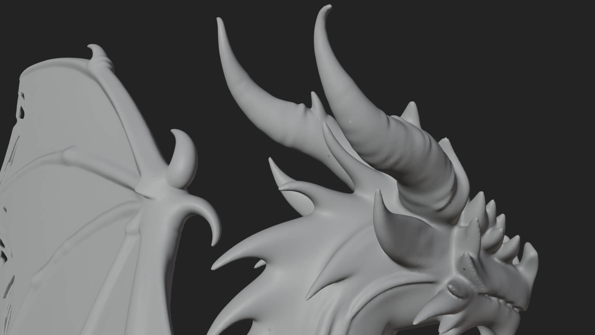 Winged Dragon Statue Design 17 3D Print Model 3D Model