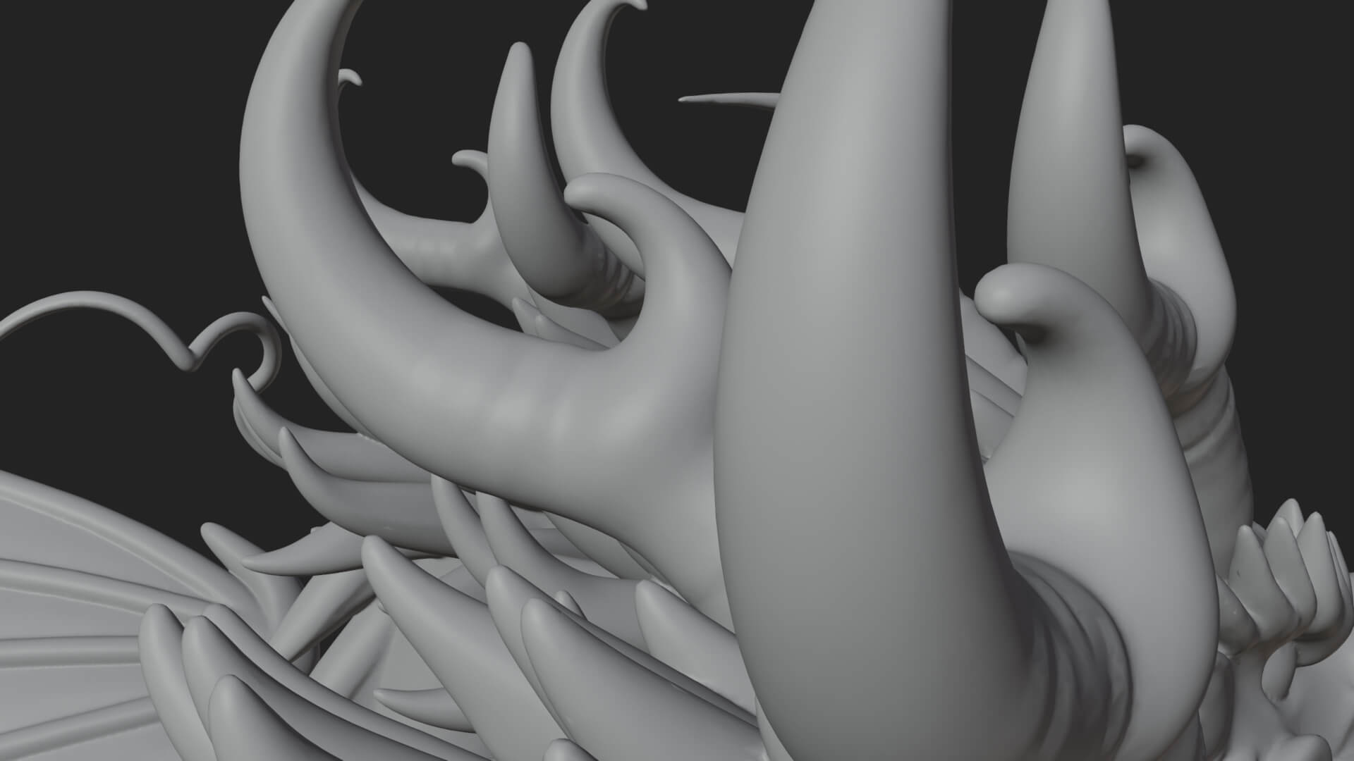 Winged Dragon Statue Design 21 3D Print Model 3D Model