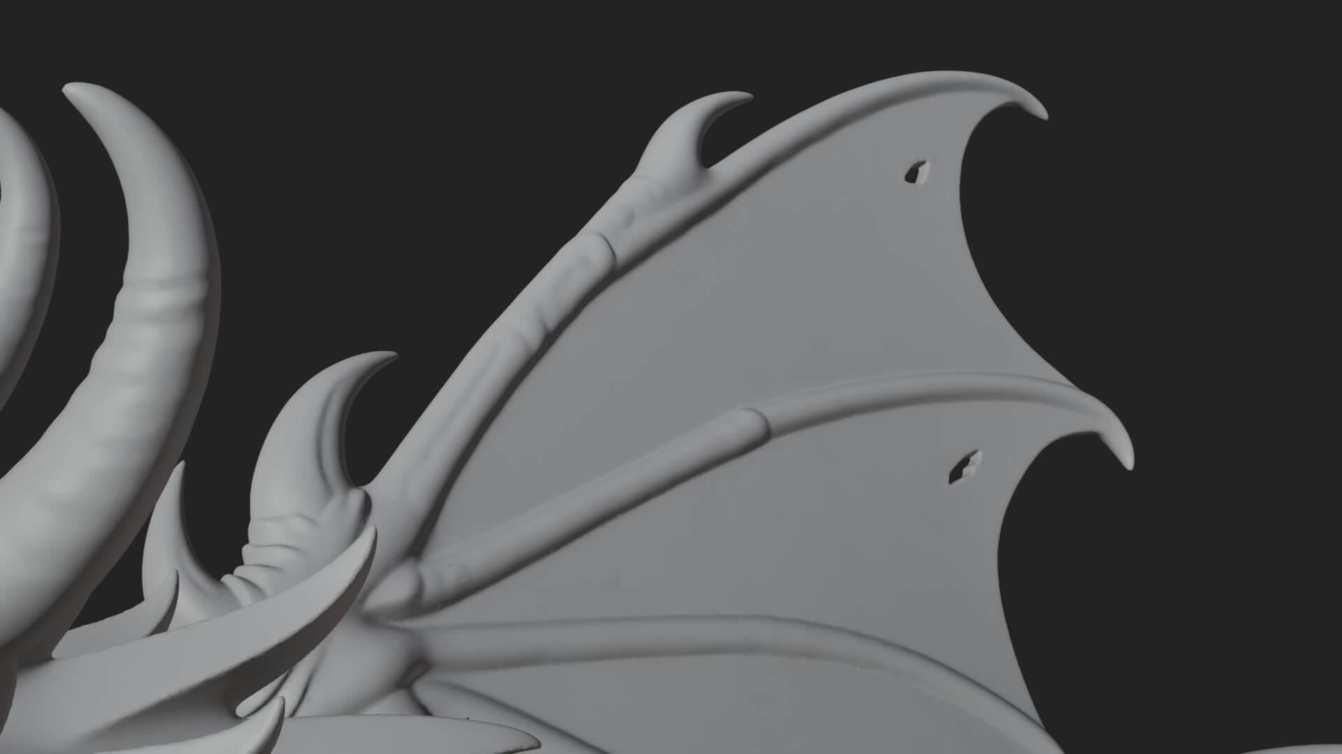Winged Dragon Statue Design 22 3D Print Model 3D Model