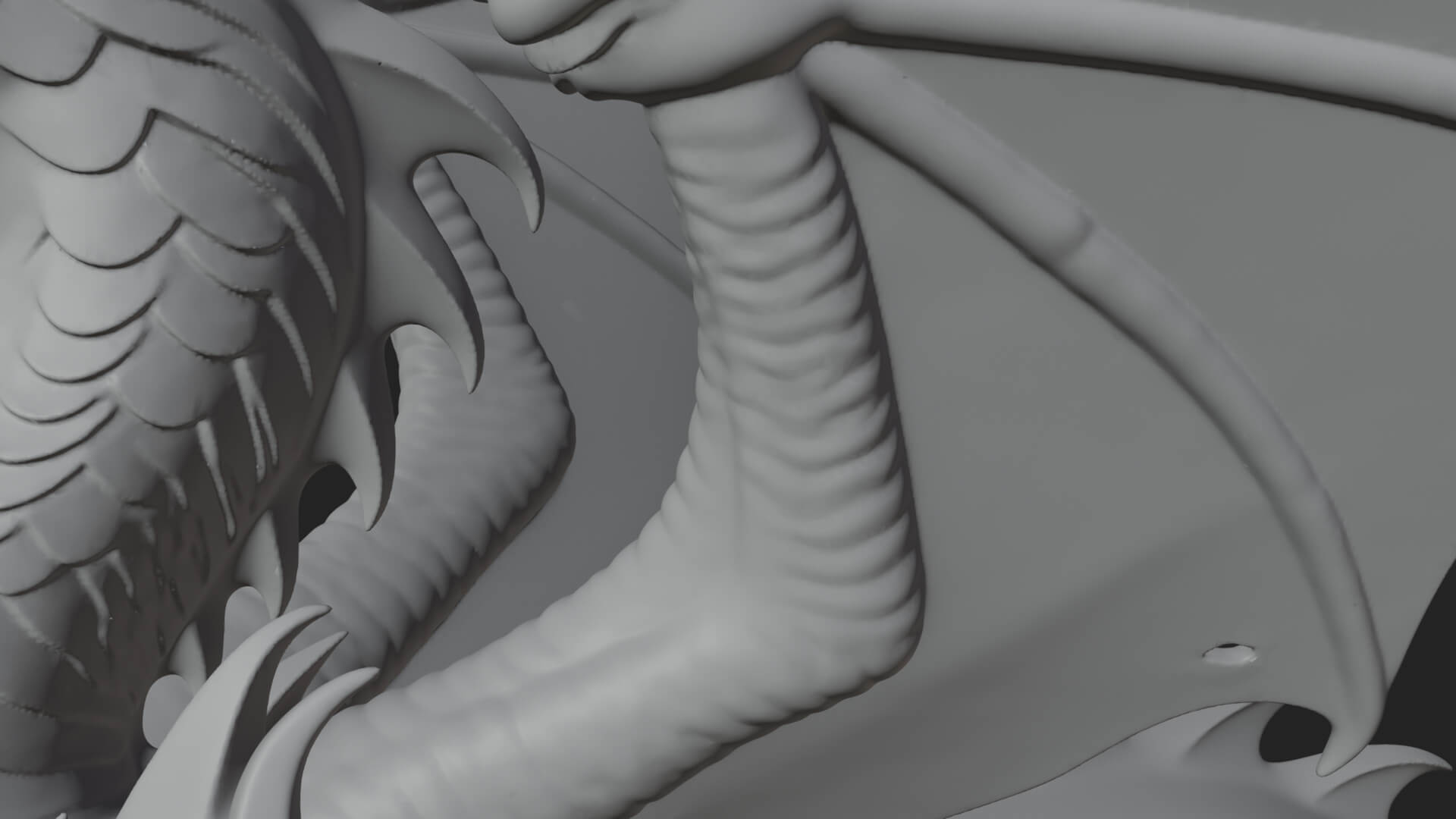 Winged Dragon Statue Design 22 3D Print Model 3D Model