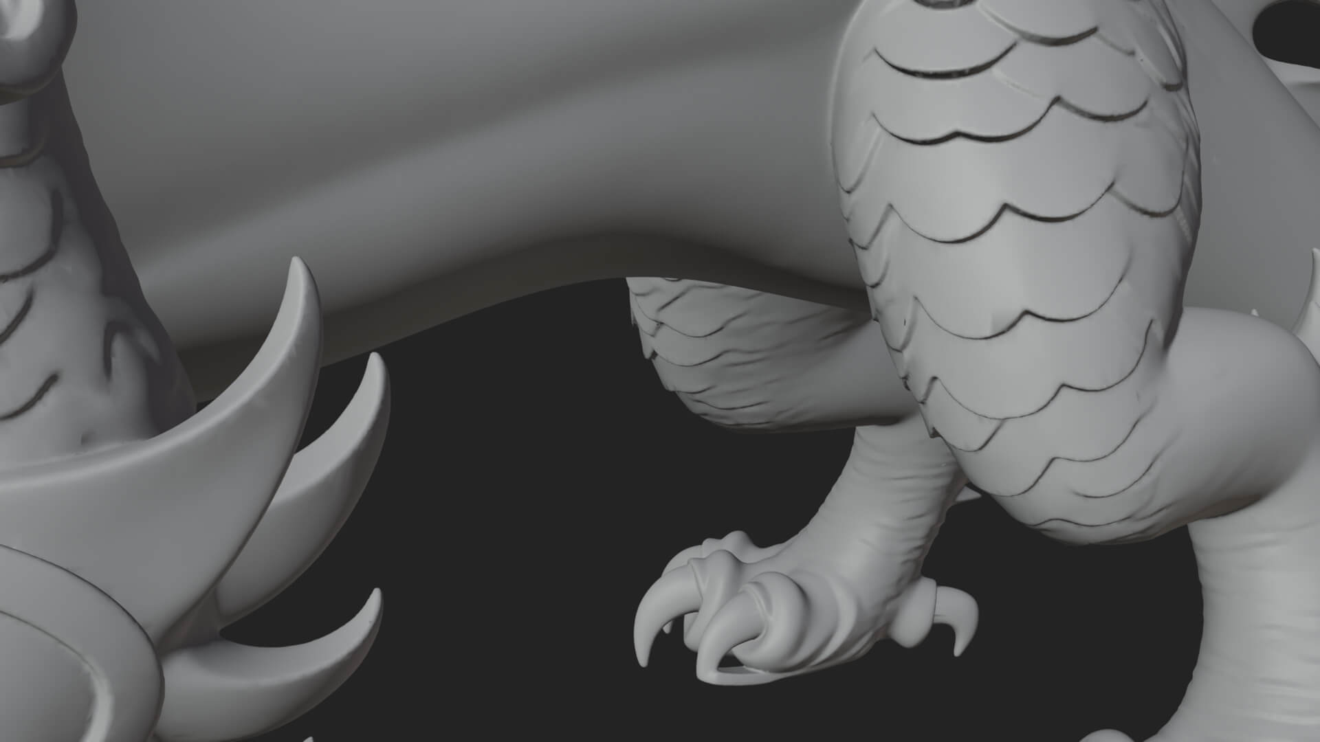 Winged Dragon Statue Design 22 3D Print Model 3D Model