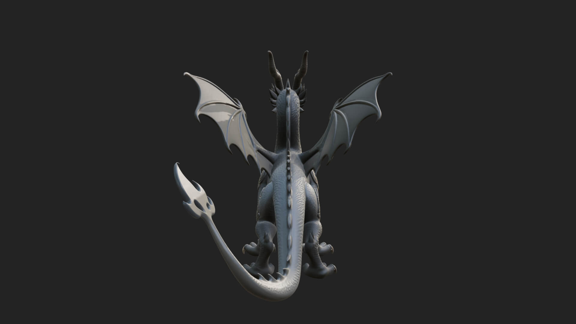 Winged Dragon Statue Design 24 3D Print Model 3D Model