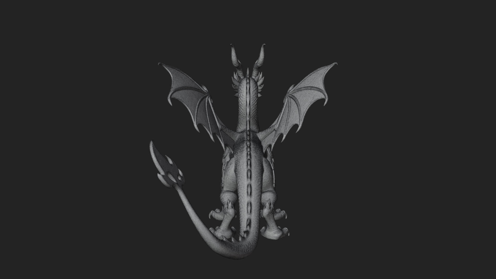 Winged Dragon Statue Design 24 3D Print Model 3D Model
