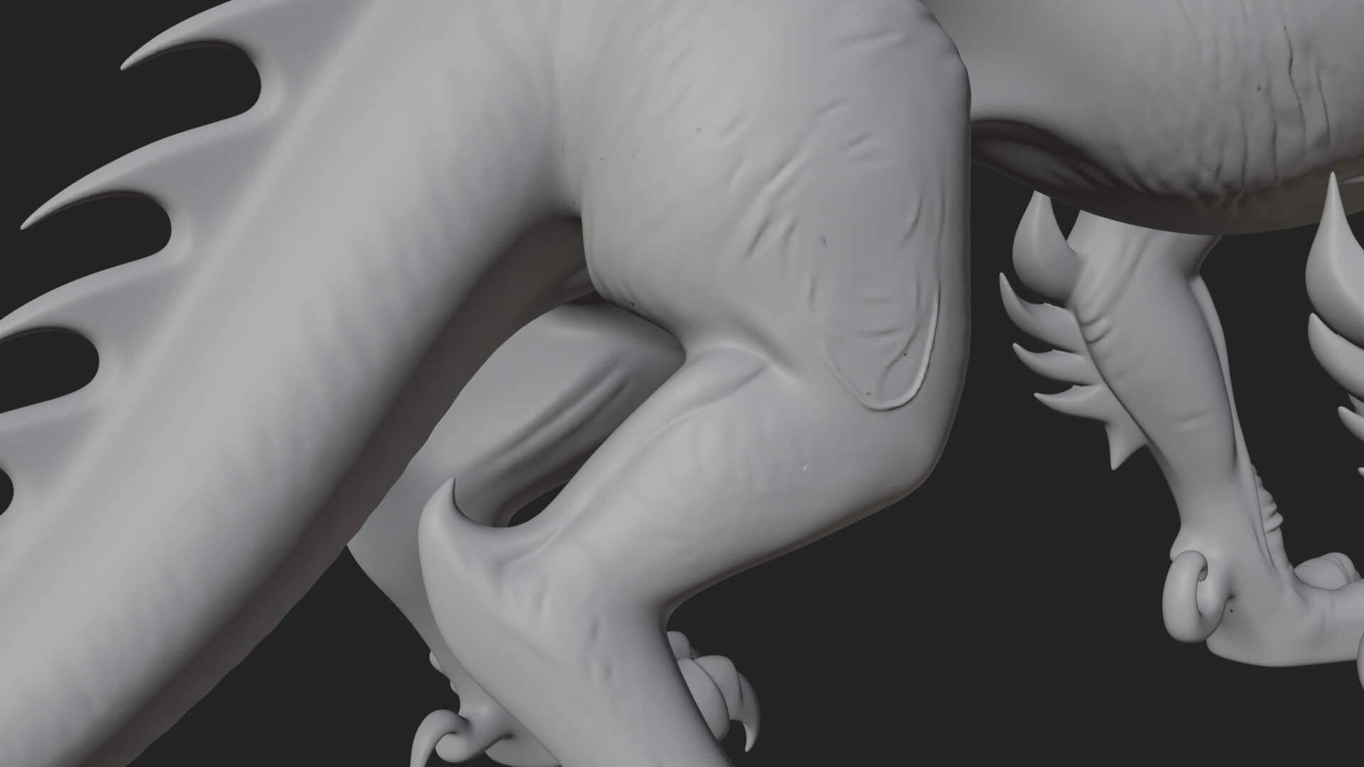 Winged Dragon Statue Design 25 3D Print Model 3D Model