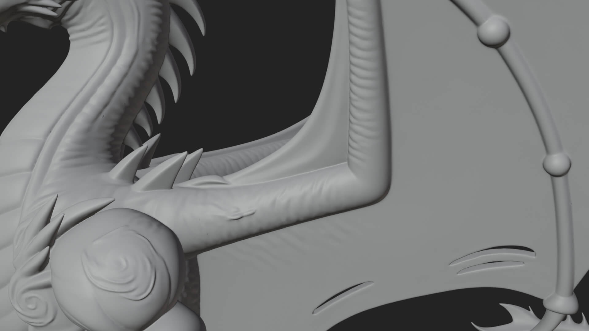 Winged Dragon Statue Design 27 3D Print Model 3D Model
