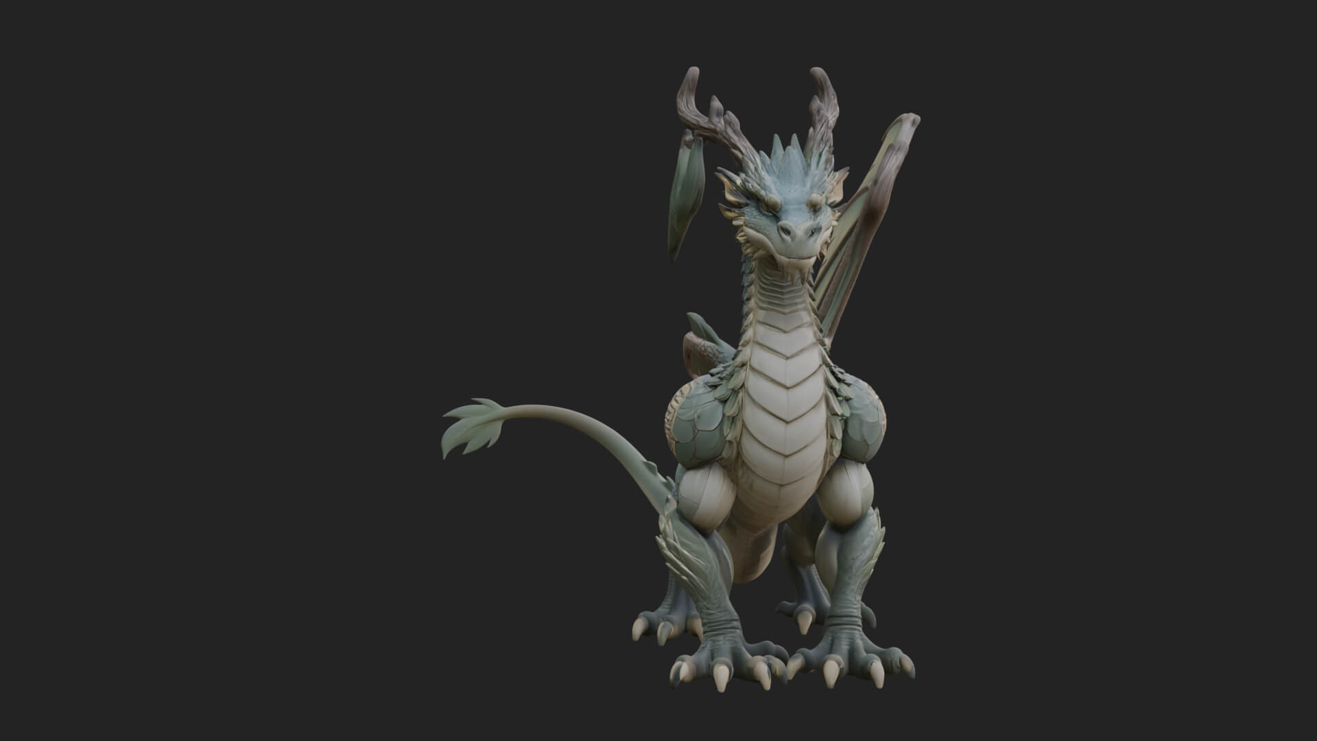 Winged Dragon Statue Design 28 3D Print Model 3D Model