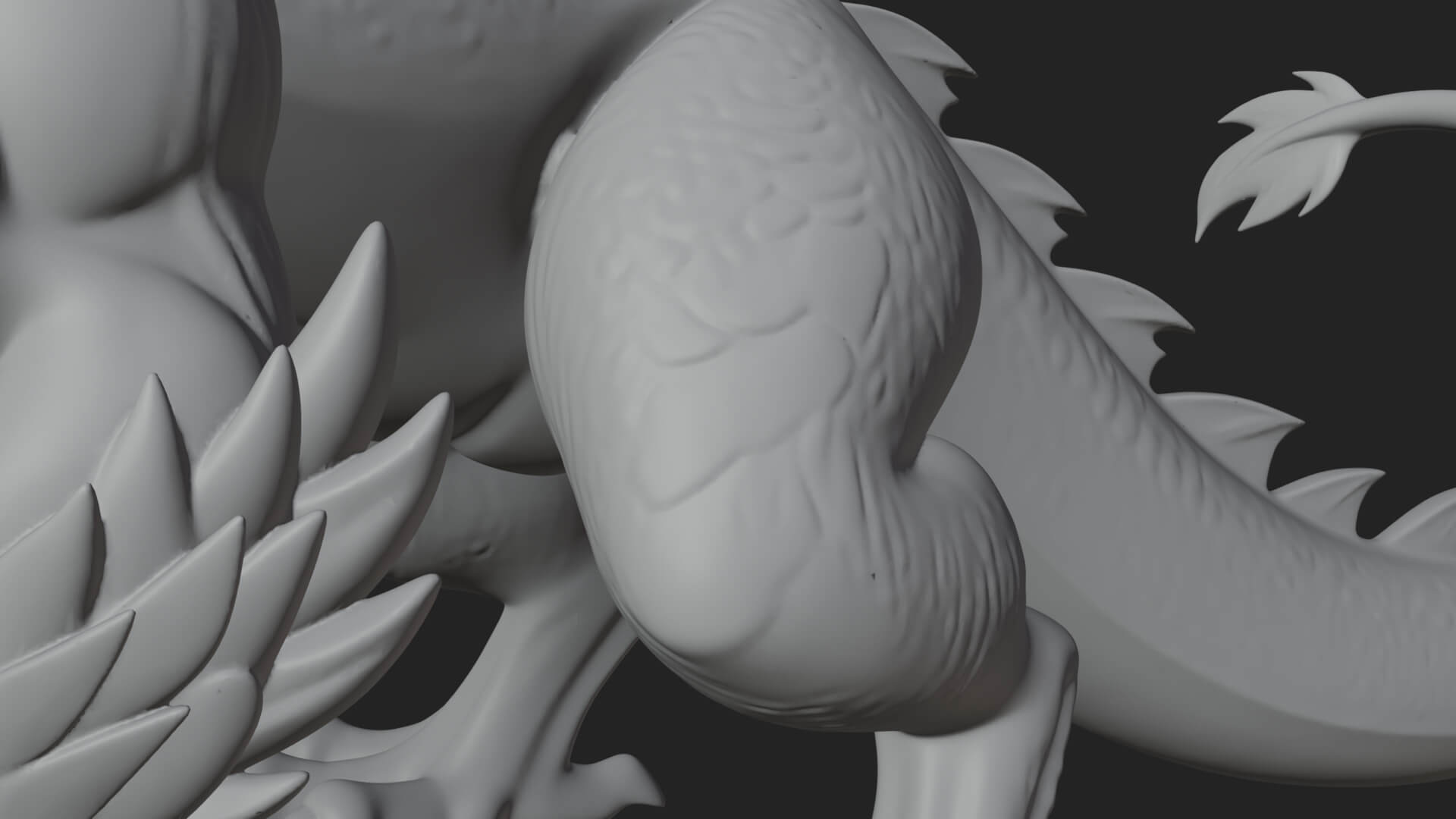 Winged Dragon Statue Design 28 3D Print Model 3D Model