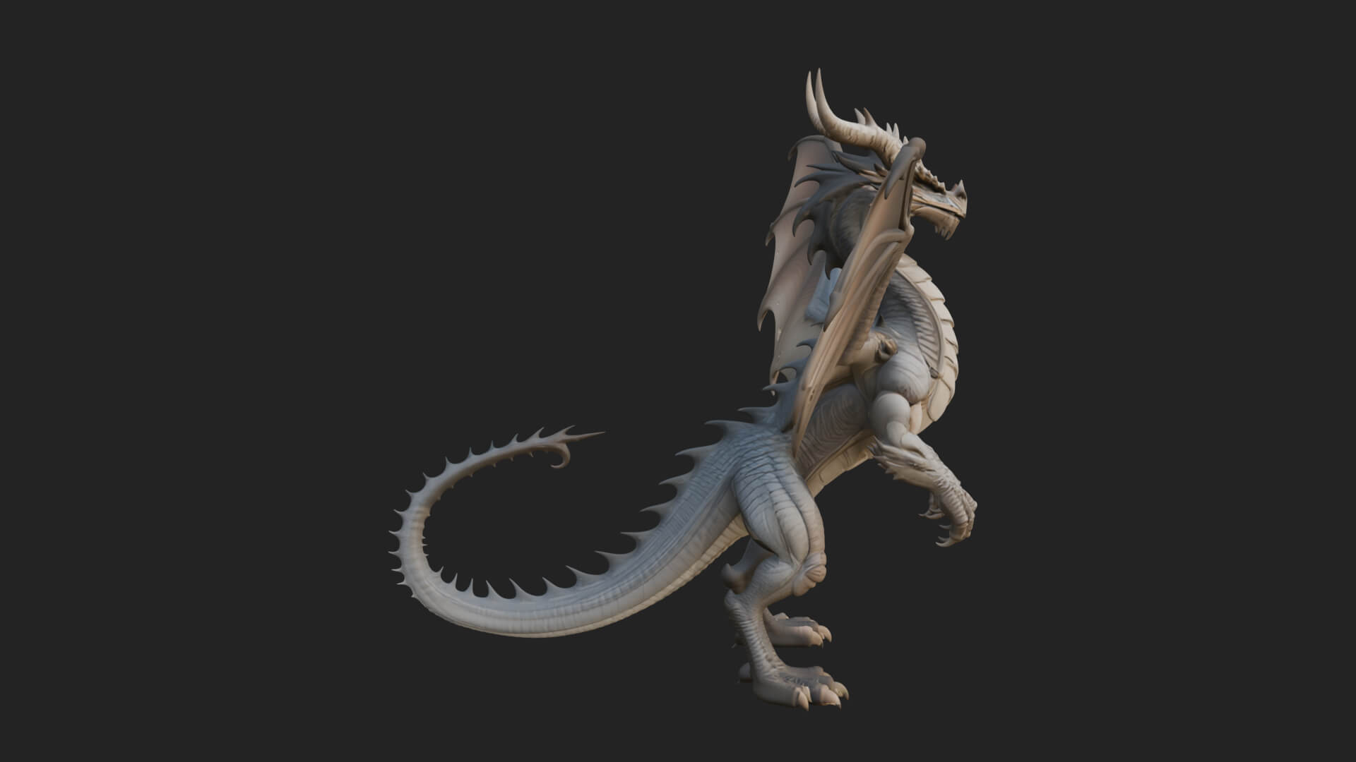 Winged Dragon Statue Design 29 3D Print Model 3D Model