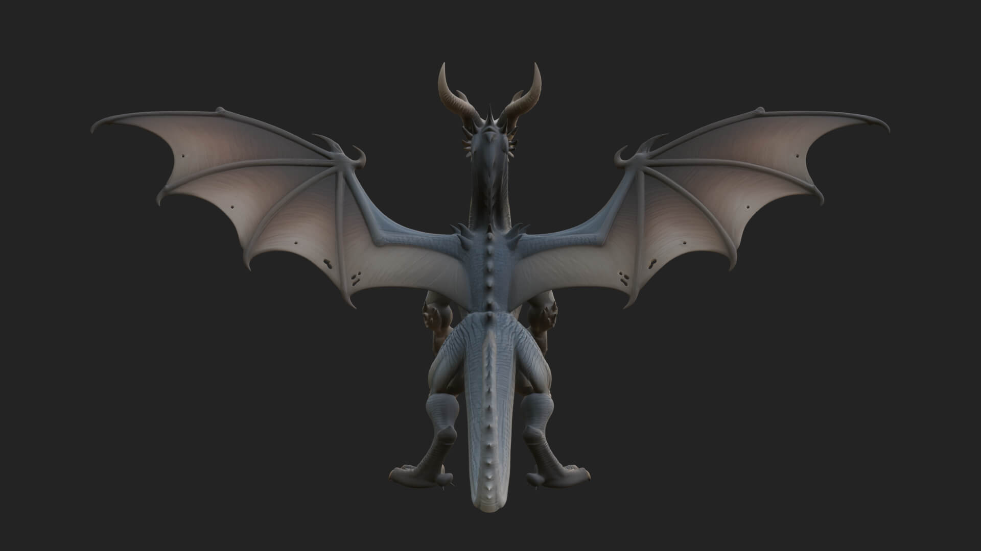 Winged Dragon Statue Design 29 3D Print Model 3D Model