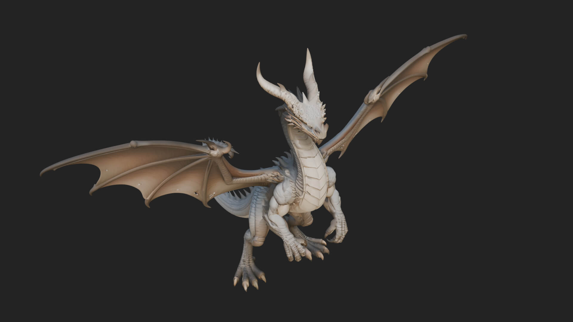 Winged Dragon Statue Design 29 3D Print Model 3D Model