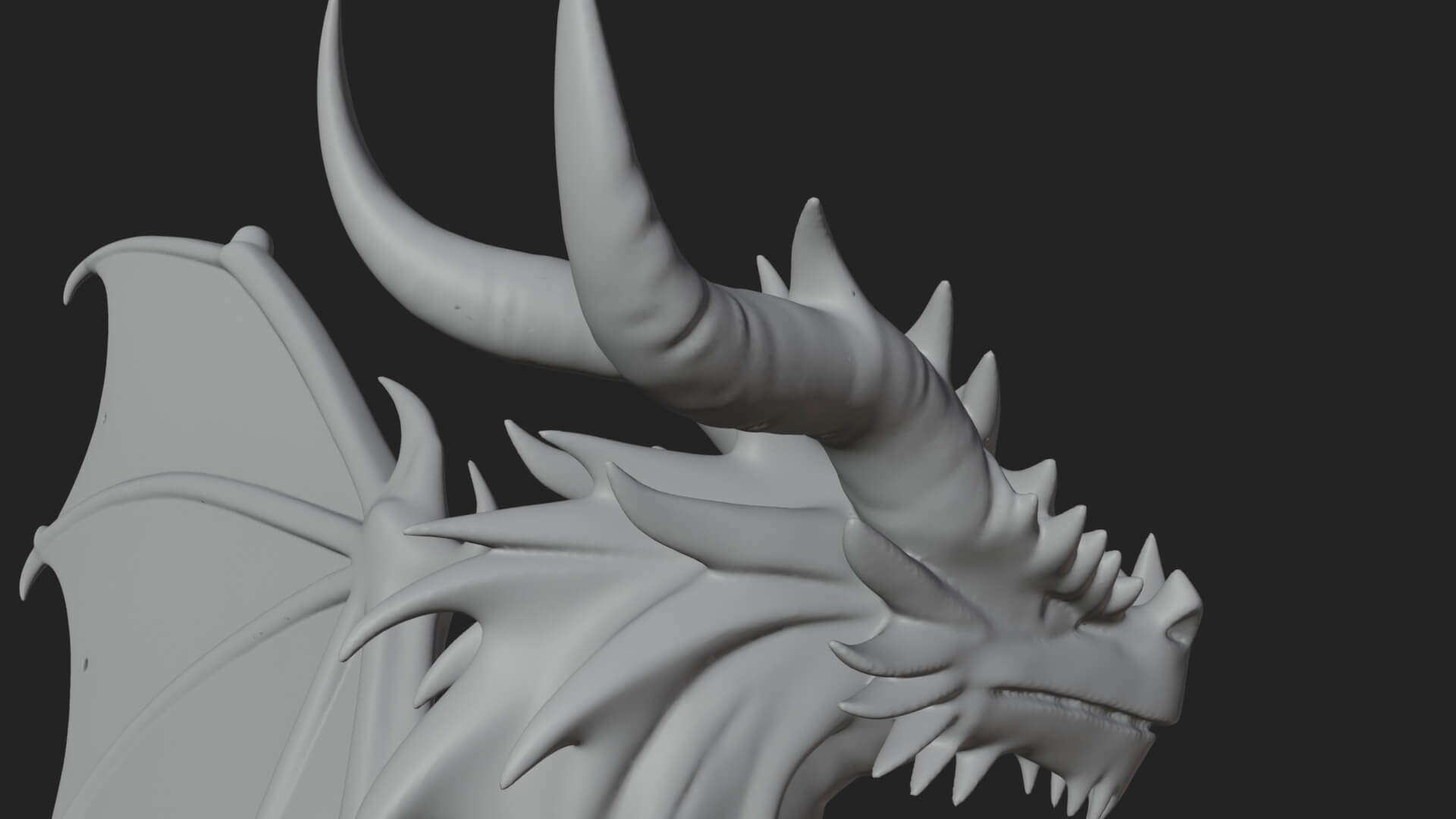 Winged Dragon Statue Design 29 3D Print Model 3D Model