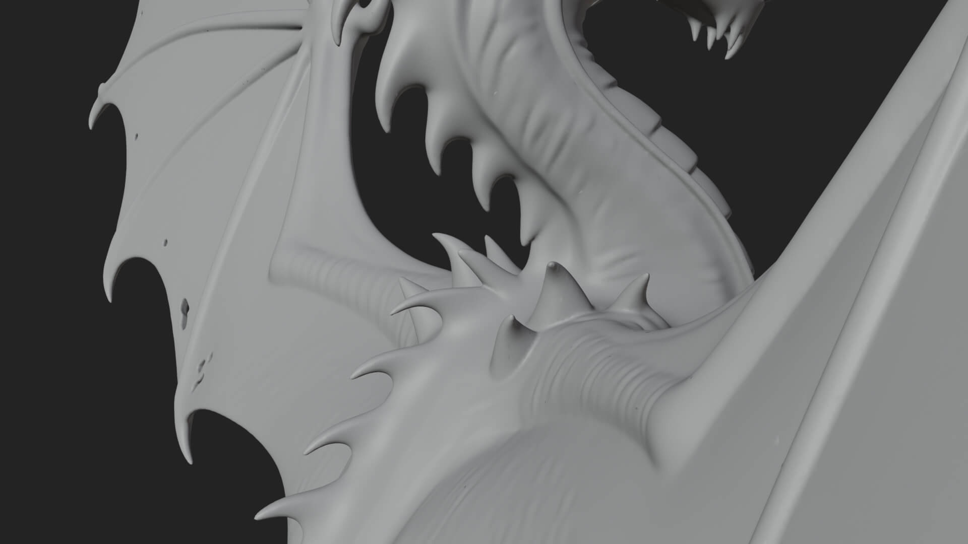 Winged Dragon Statue Design 29 3D Print Model 3D Model