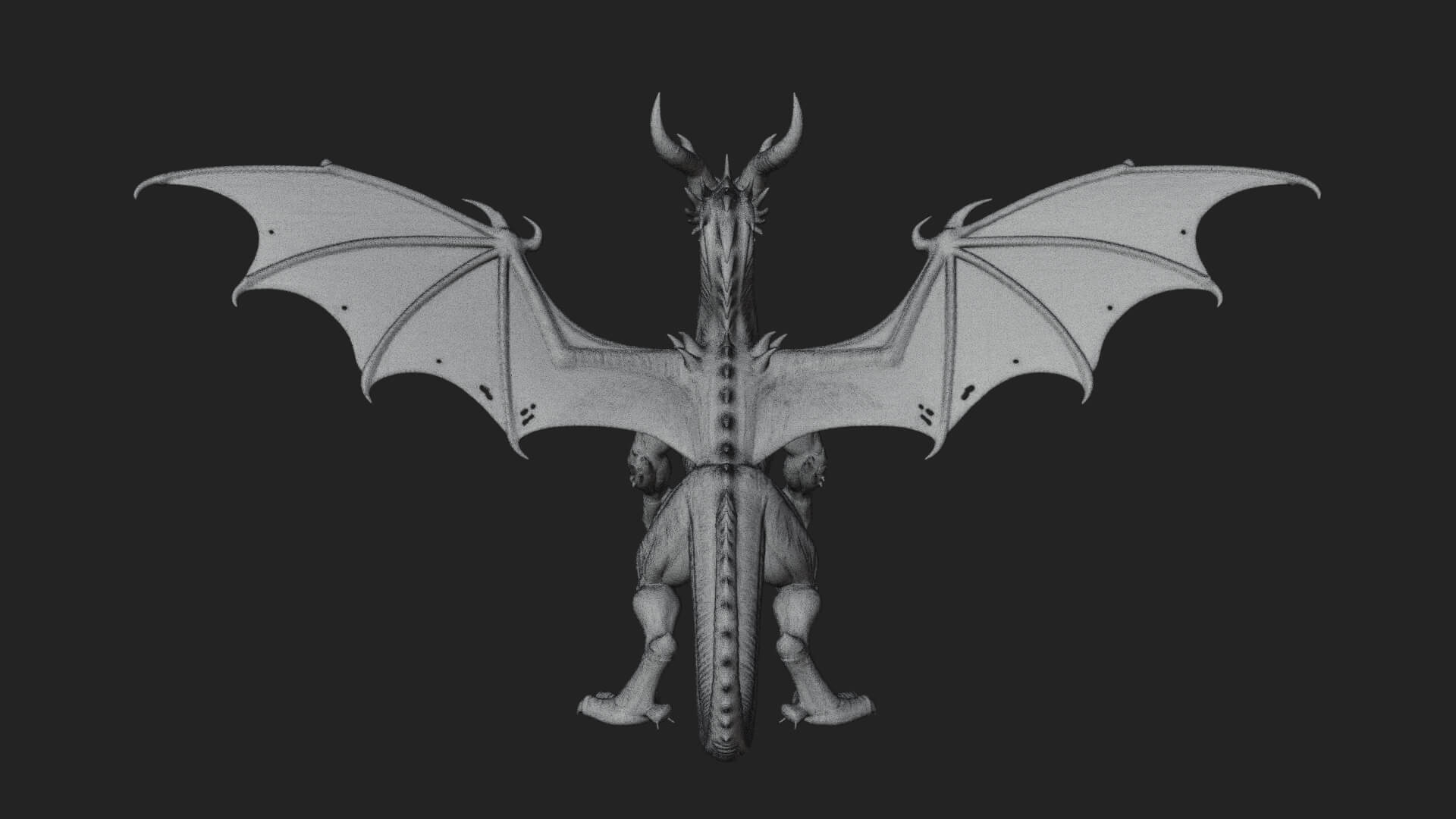 Winged Dragon Statue Design 29 3D Print Model 3D Model
