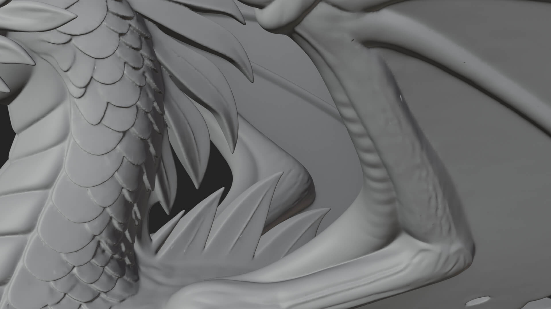Winged Dragon Statue Design 30 3D Print Model 3D Model