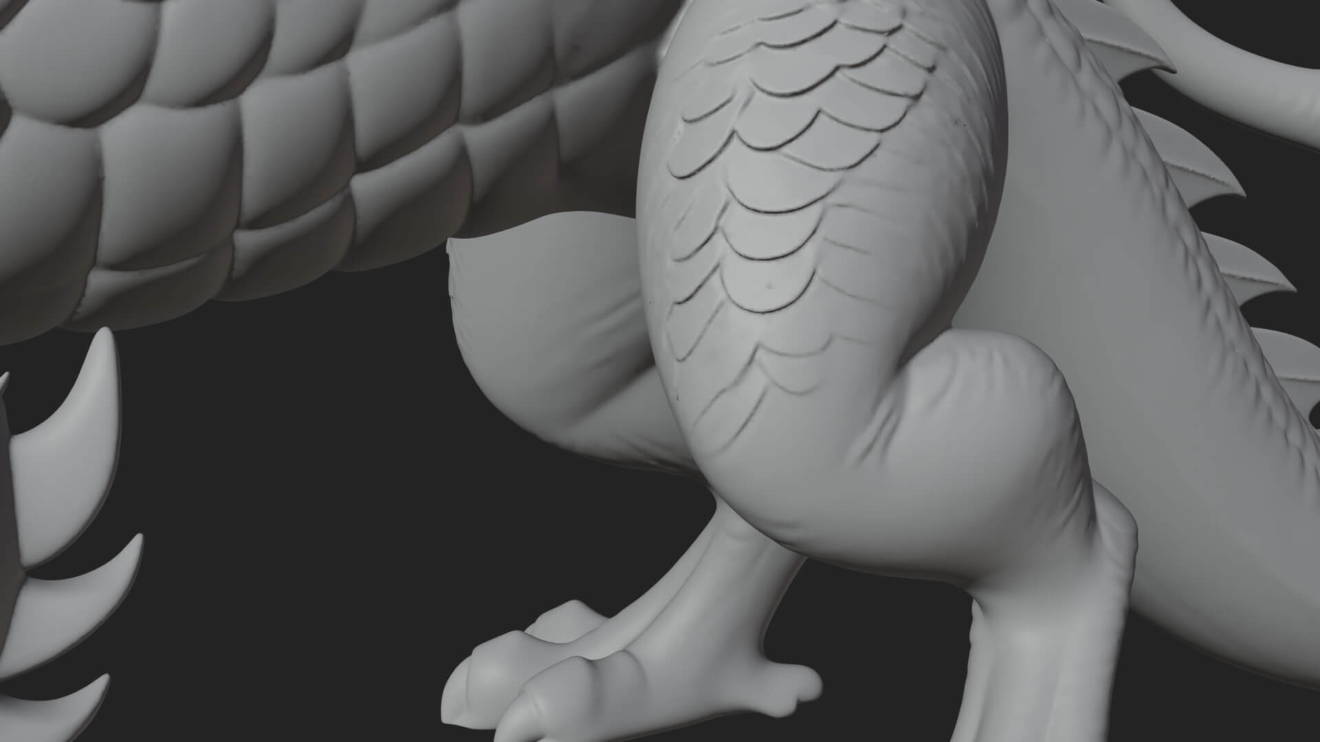 Winged Dragon Statue Design 30 3D Print Model 3D Model