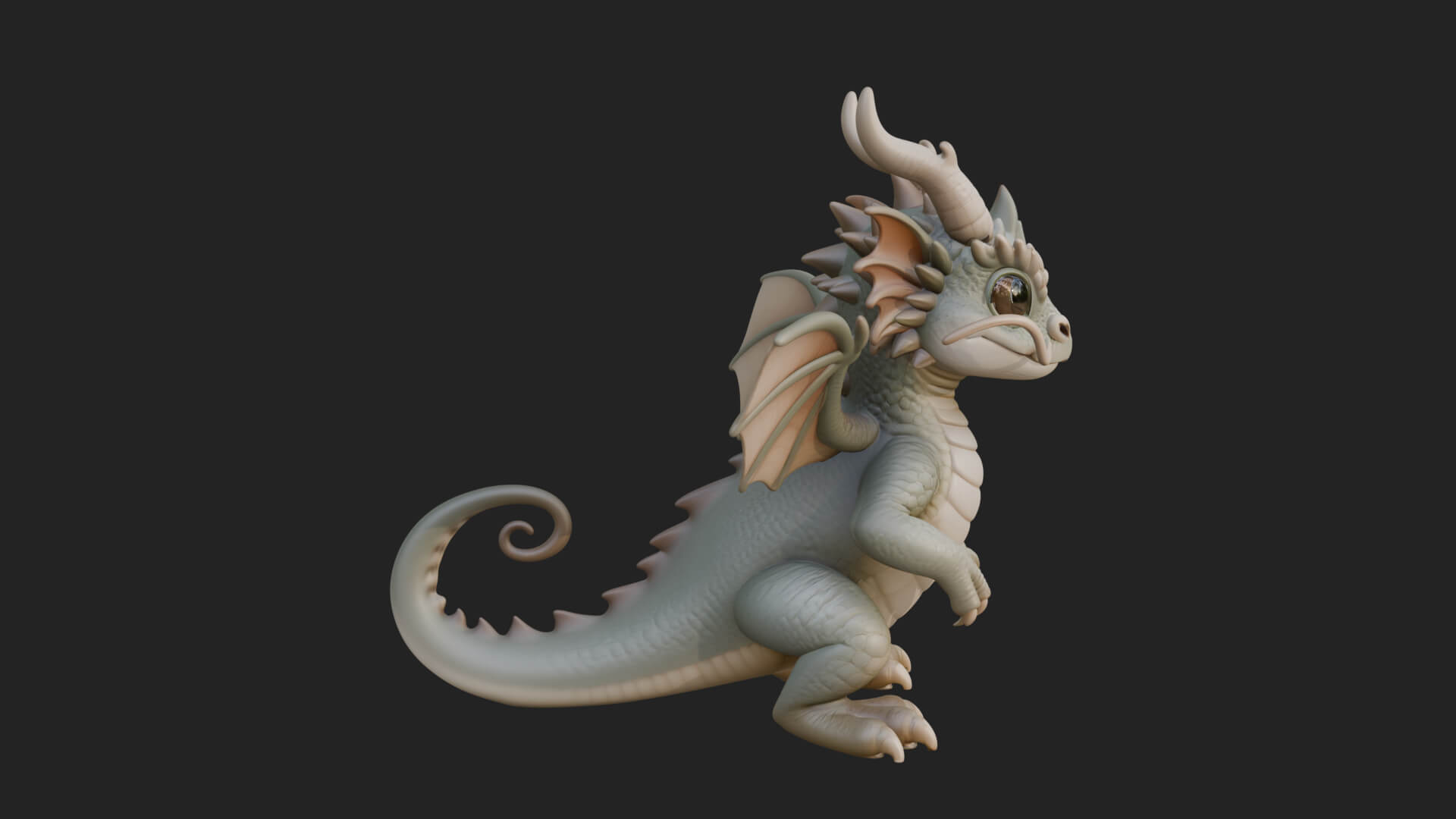 Winged Dragon Statue Design 31 3D Print Model 3D Model