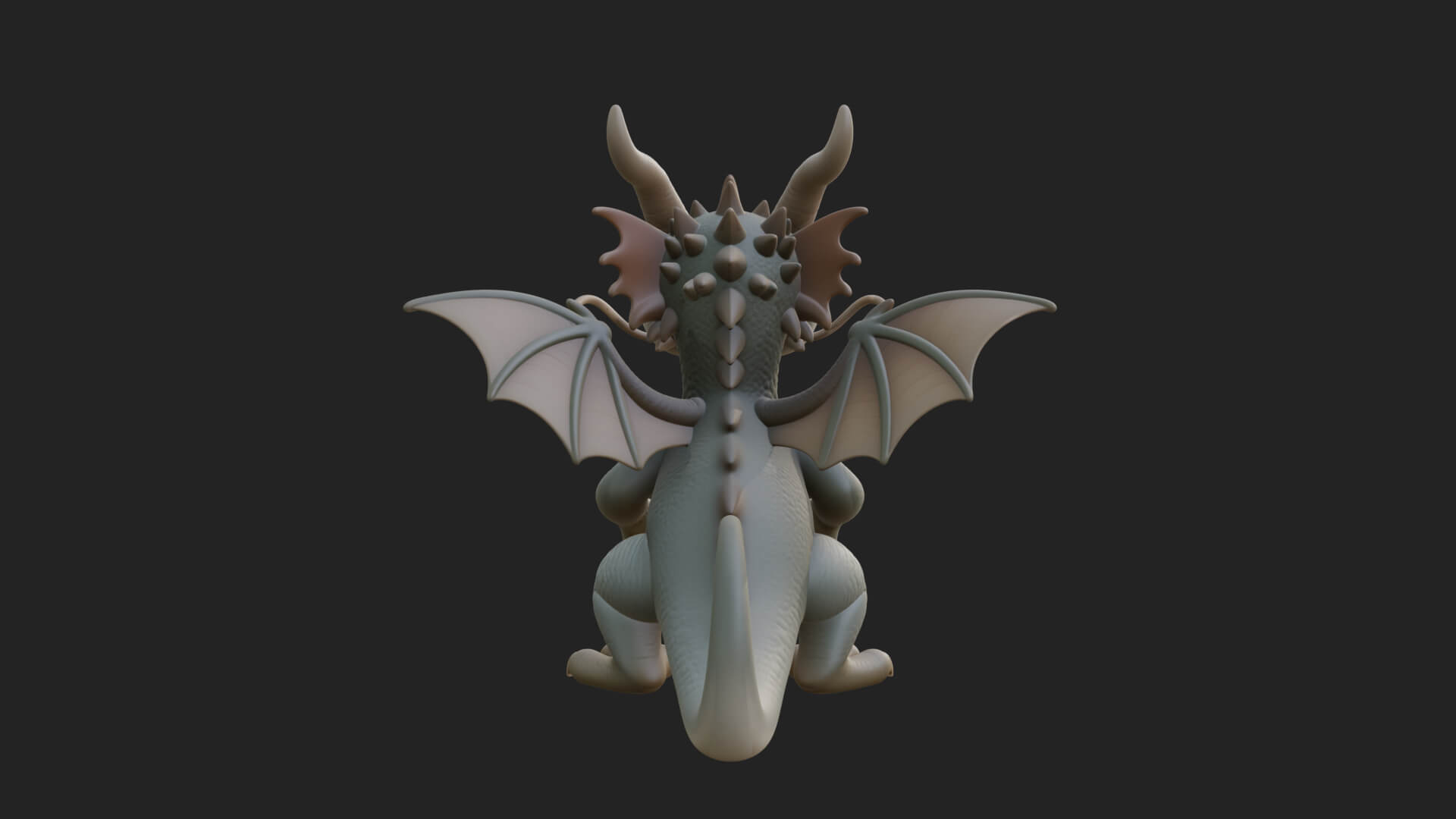 Winged Dragon Statue Design 31 3D Print Model 3D Model