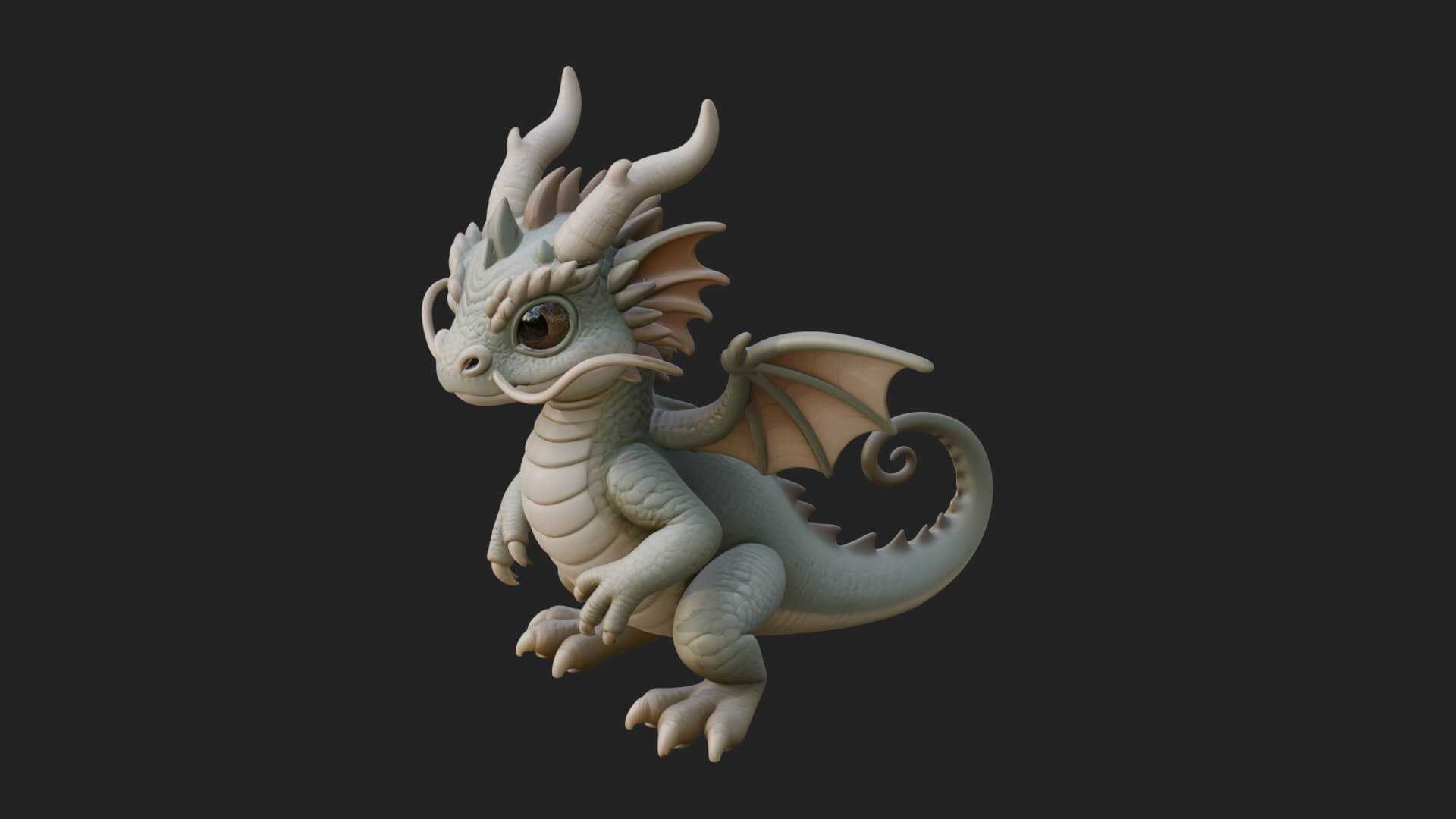 Winged Dragon Statue Design 31 3D Print Model 3D Model