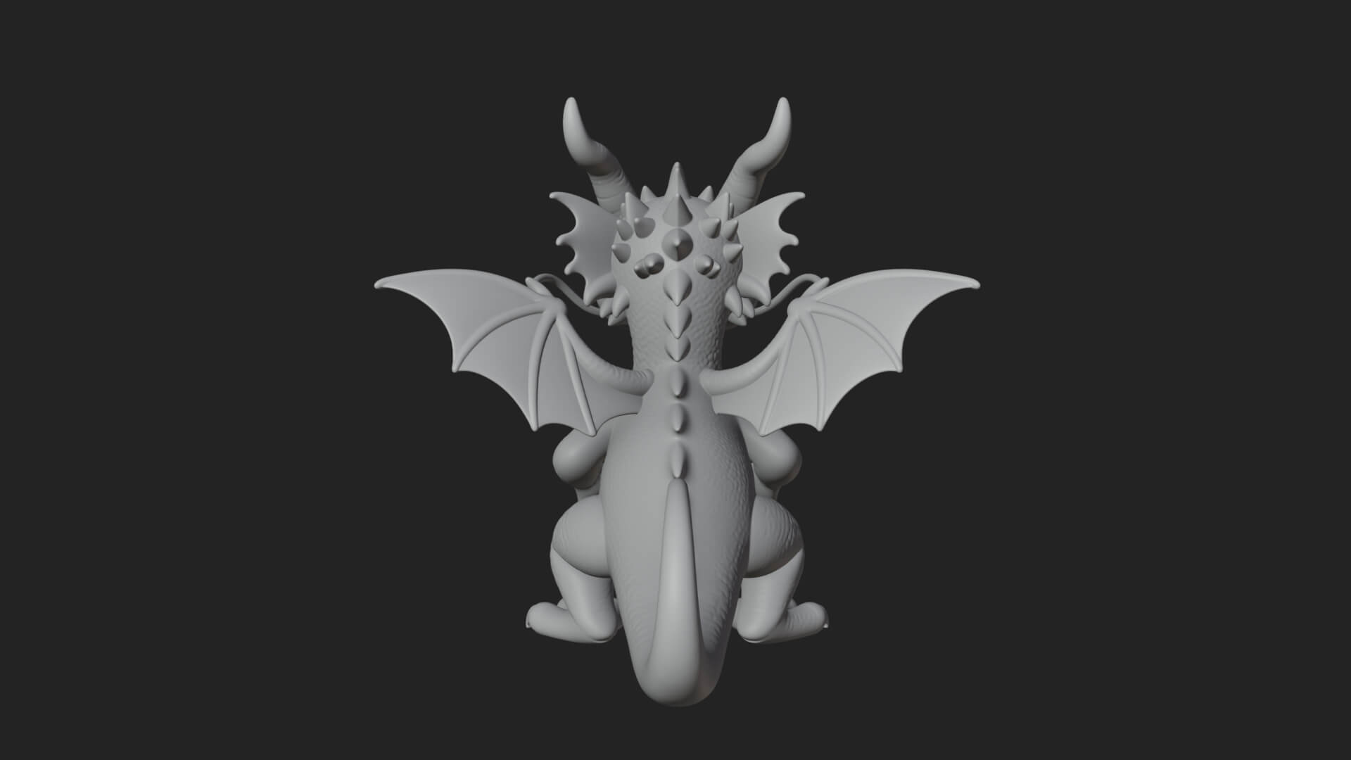 Winged Dragon Statue Design 31 3D Print Model 3D Model