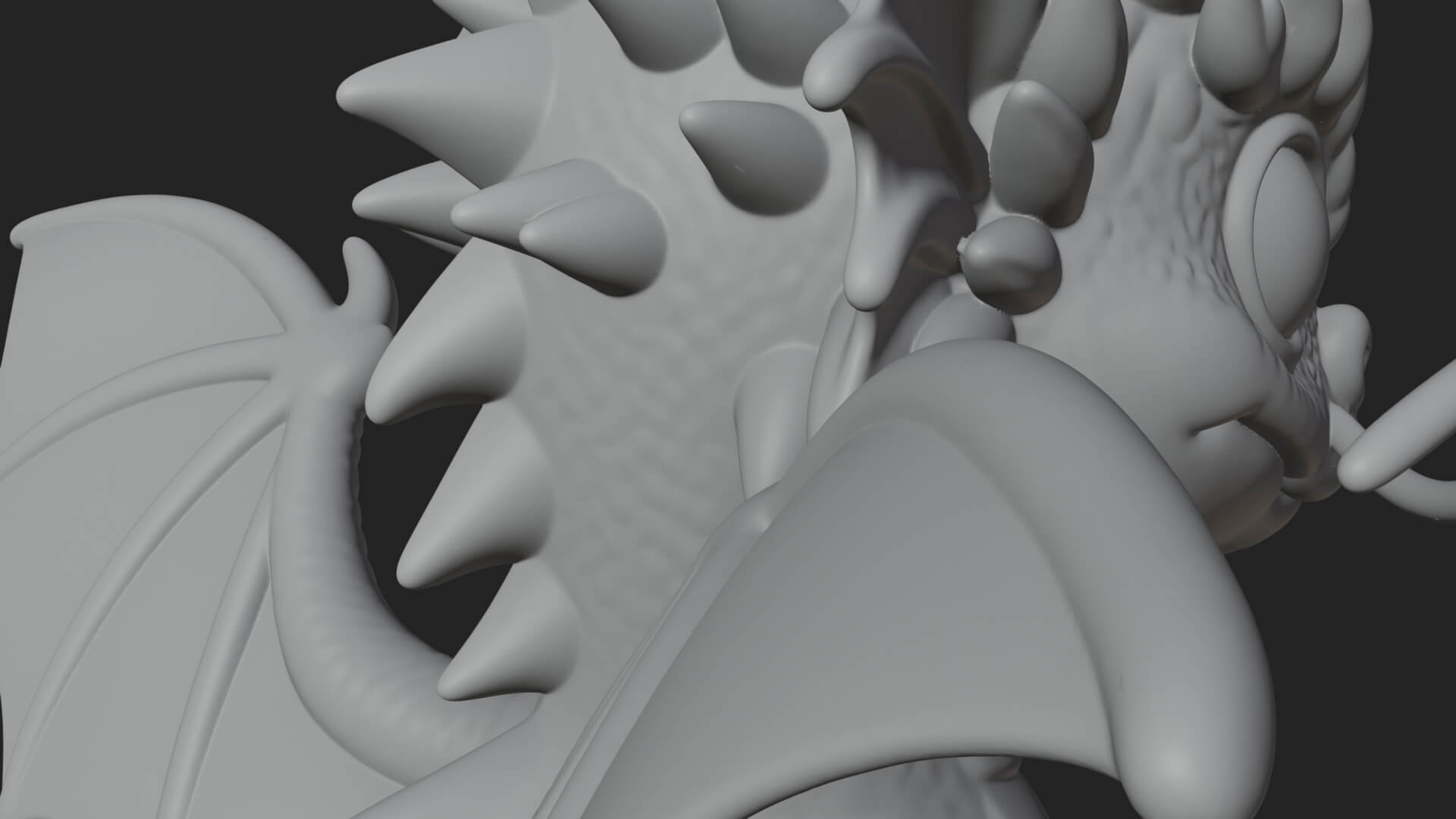 Winged Dragon Statue Design 31 3D Print Model 3D Model